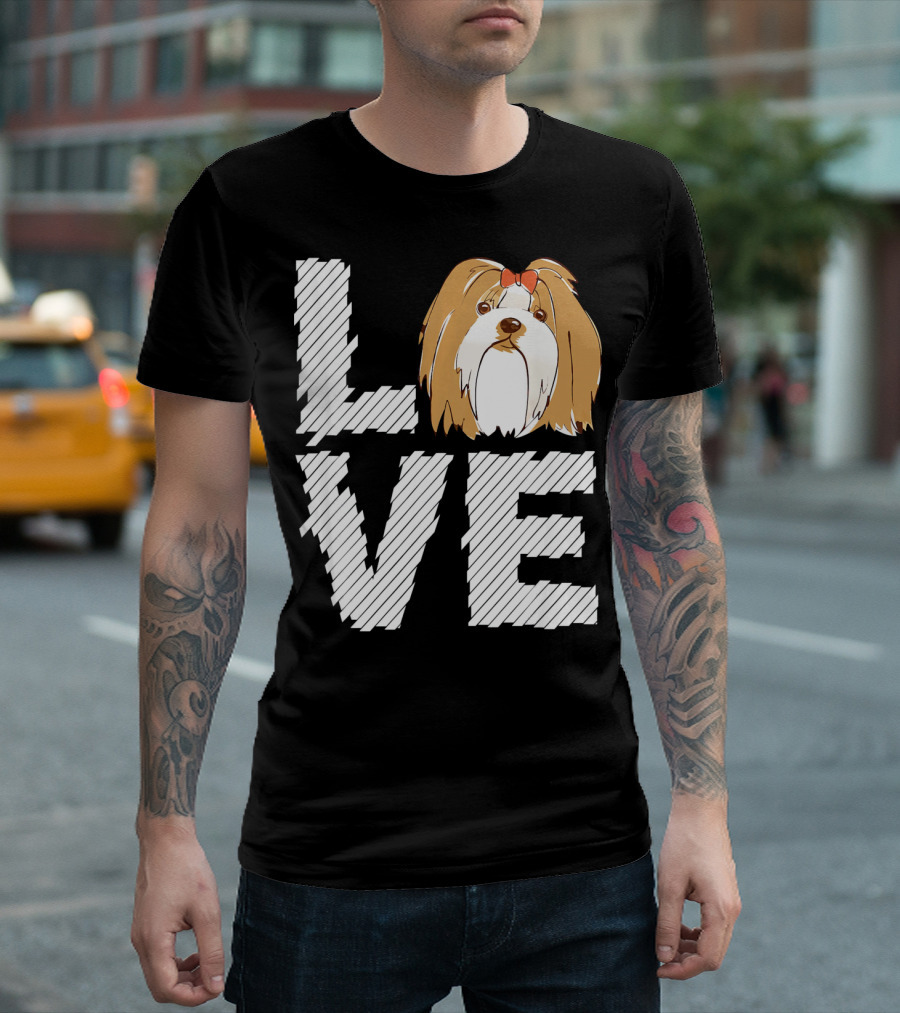LOVE Lhasa Apso Dogs Lovers T-Shirt