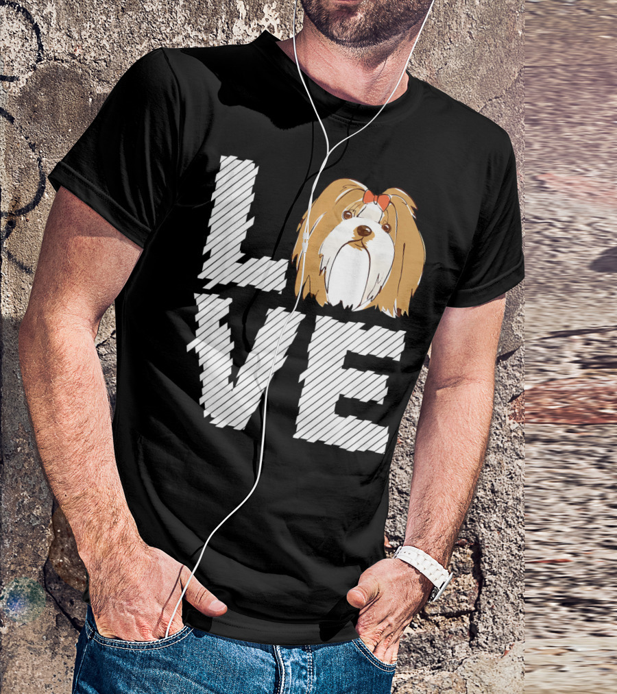 LOVE Lhasa Apso Dogs Lovers T-Shirt