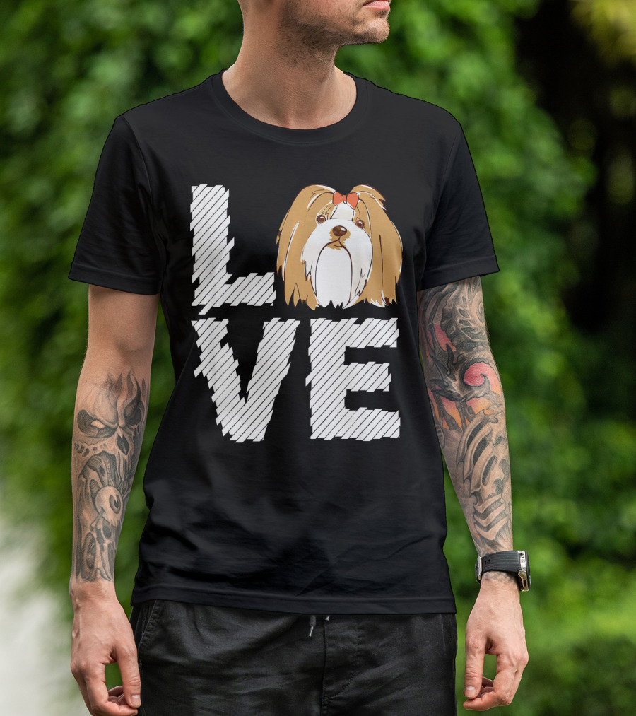 LOVE Lhasa Apso Dogs Lovers T-Shirt