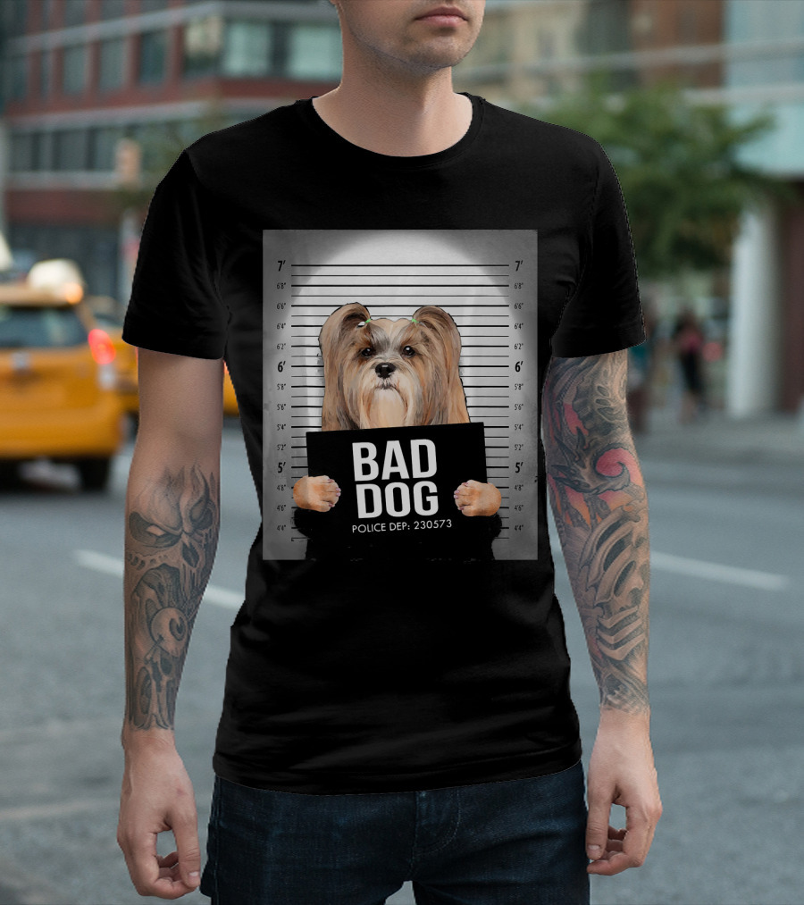 Lhasa Apso Bad Dog Police Mugshot 230573 T-Shirt