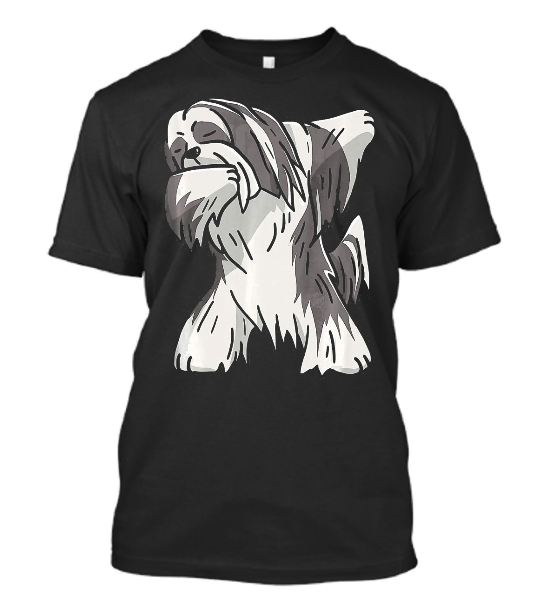Funny Dabbing Lhasa Apso Dog Party Birthday T-Shirt