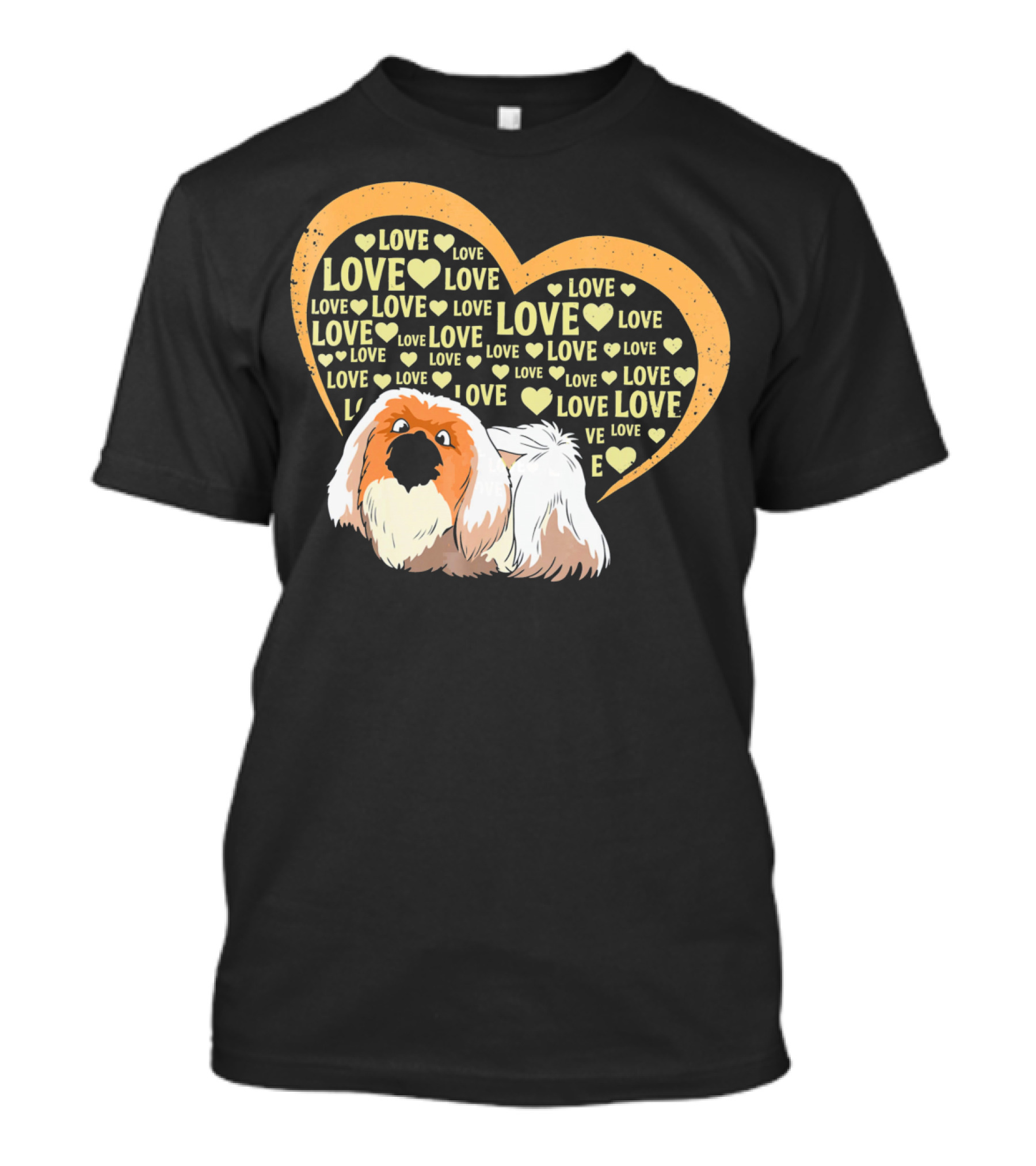 LOVE LOVE LOVE Pekingese Dog T-Shirt