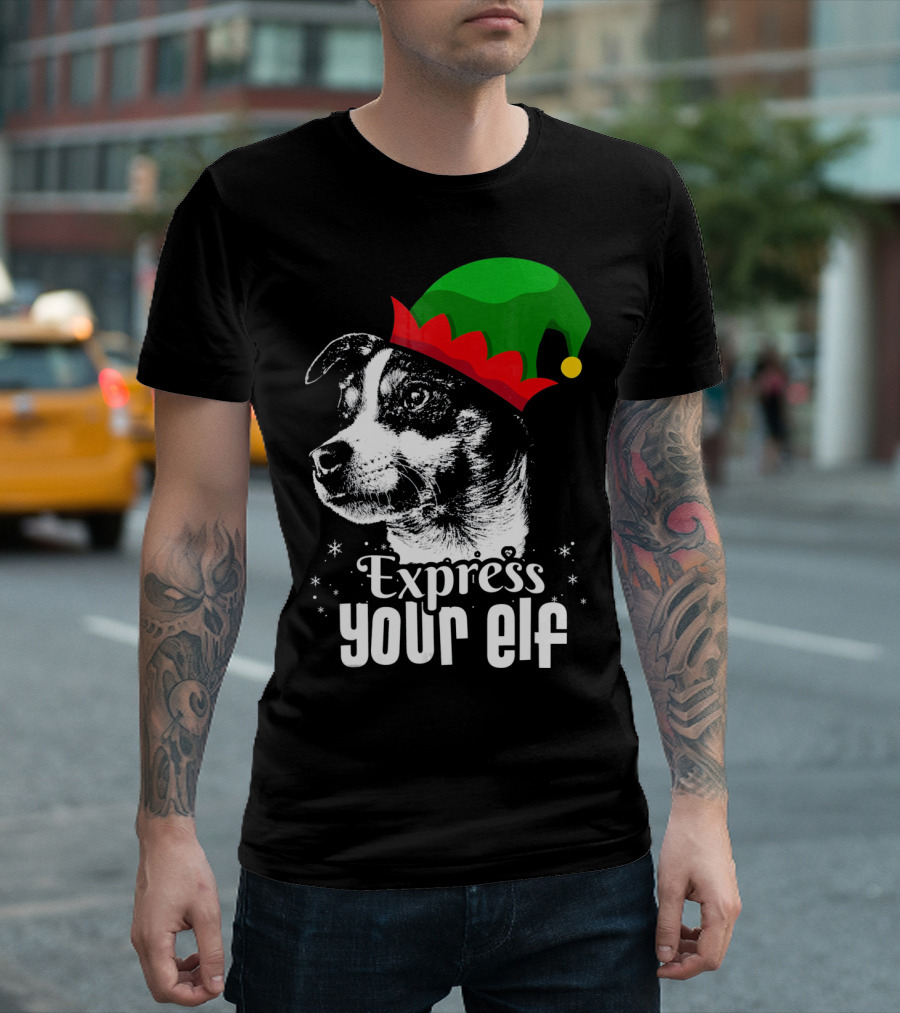Express Your Elf Christmas Dog Rat Terrier T-Shirt