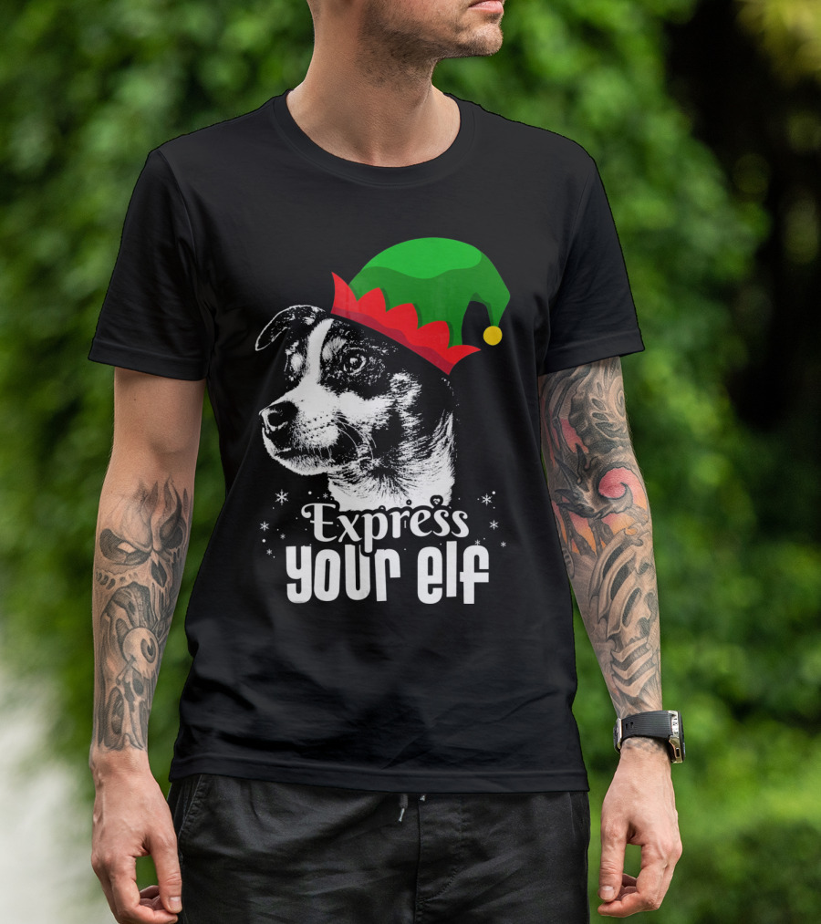 Express Your Elf Christmas Dog Rat Terrier T-Shirt