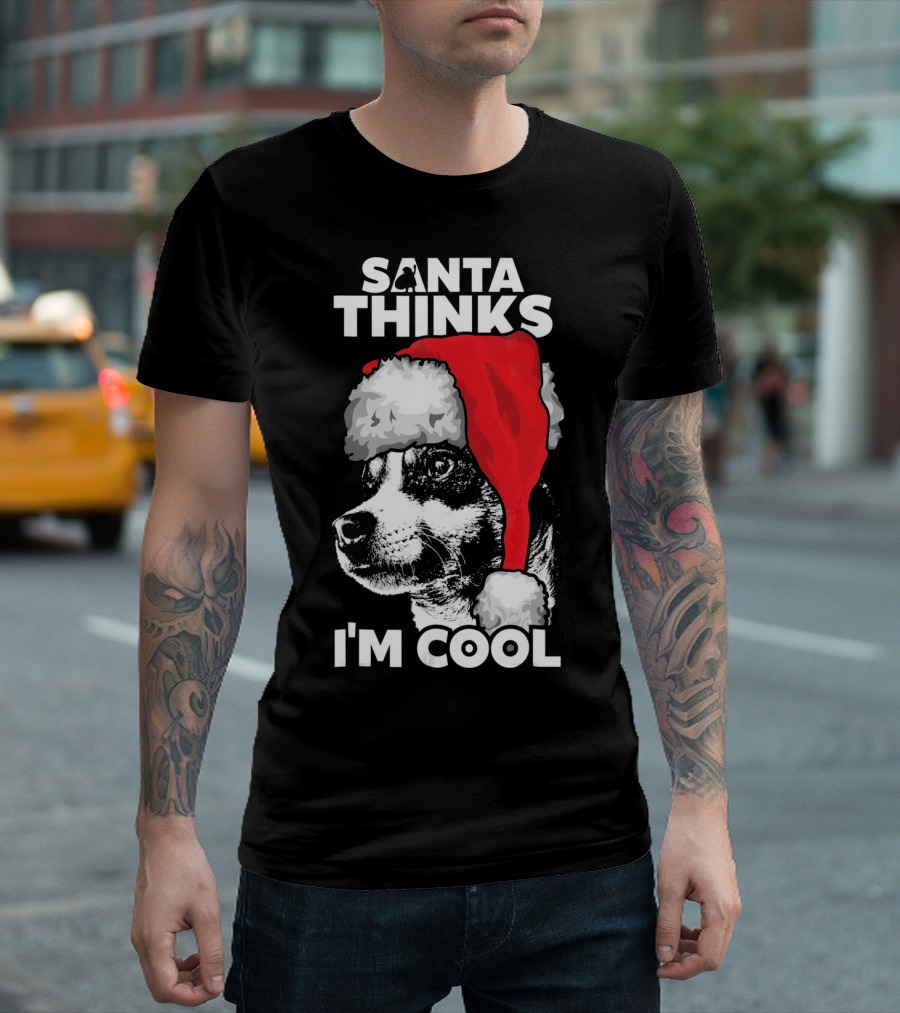 Santa Thinks I'm Cool Rat Terrier T-Shirt