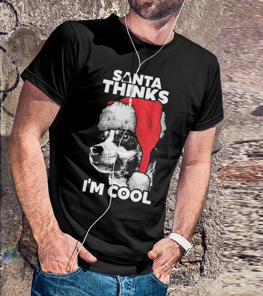 Santa Thinks I'm Cool Rat Terrier T-Shirt
