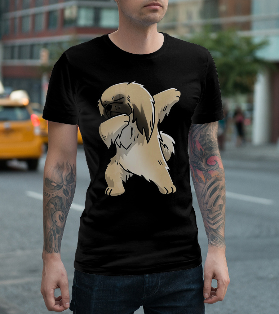 Funny Dabbing Pekingese Dog Birthday Party T-Shirt
