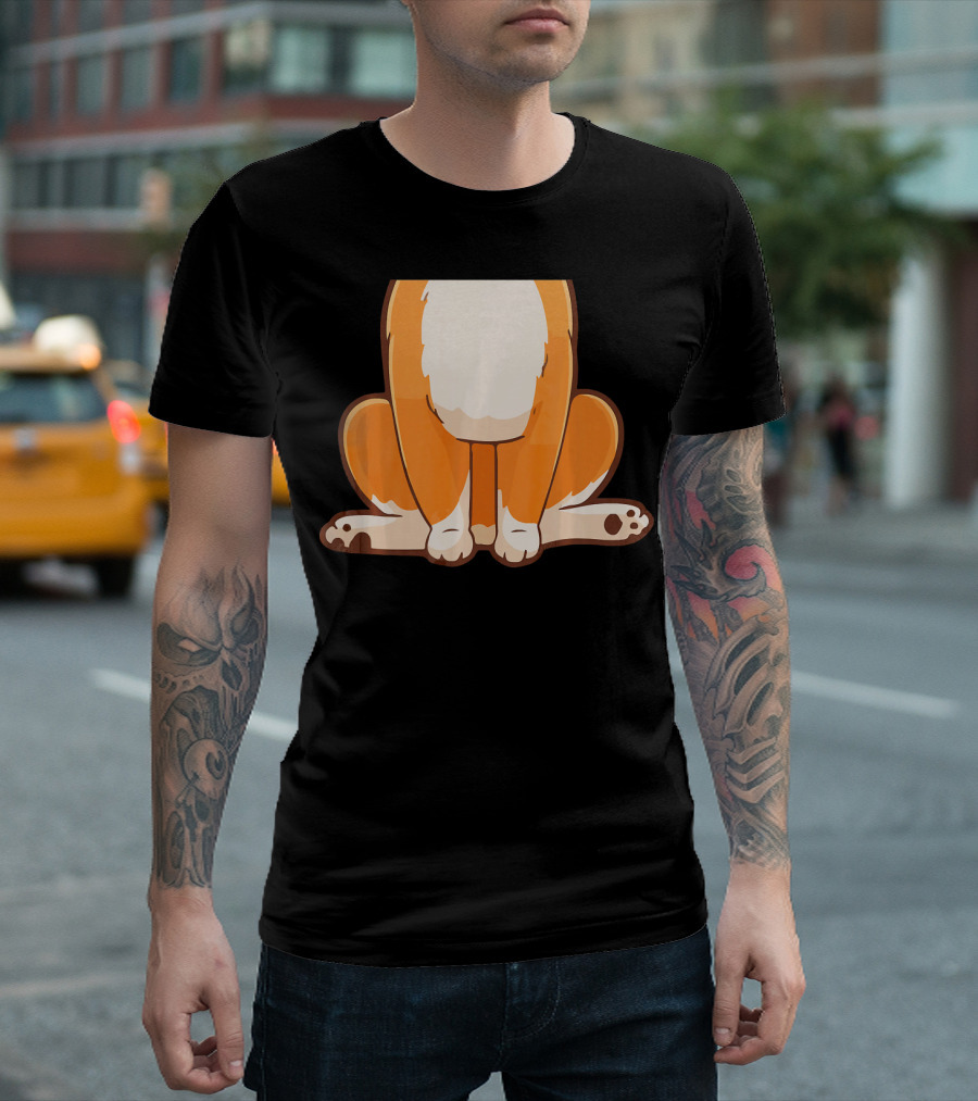 Halloween Sheltie Dog Body Sitting Cartoon T-Shirt