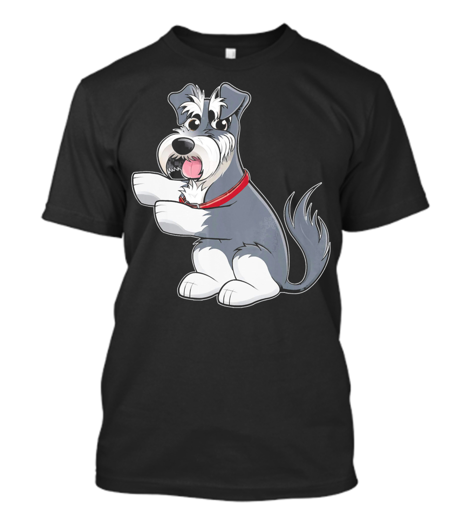 Funny Miniature Schnauzer Dab Dance Pose T-Shirt