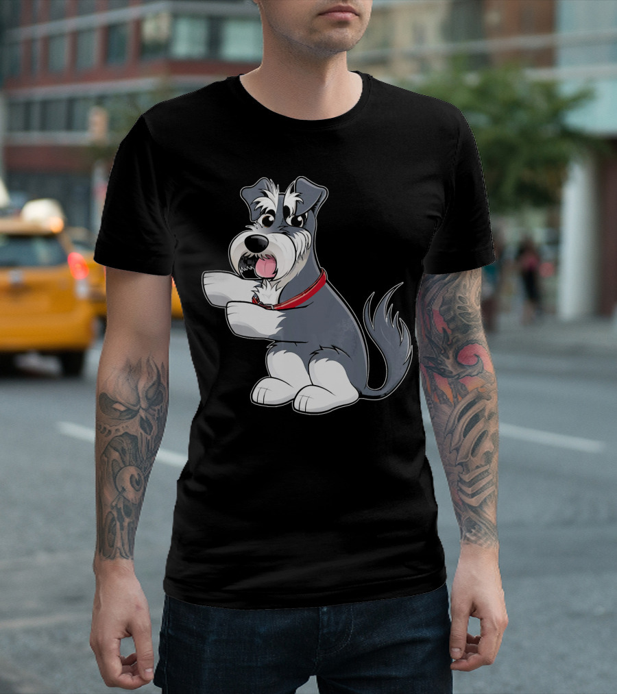 Funny Miniature Schnauzer Dab Dance Pose T-Shirt