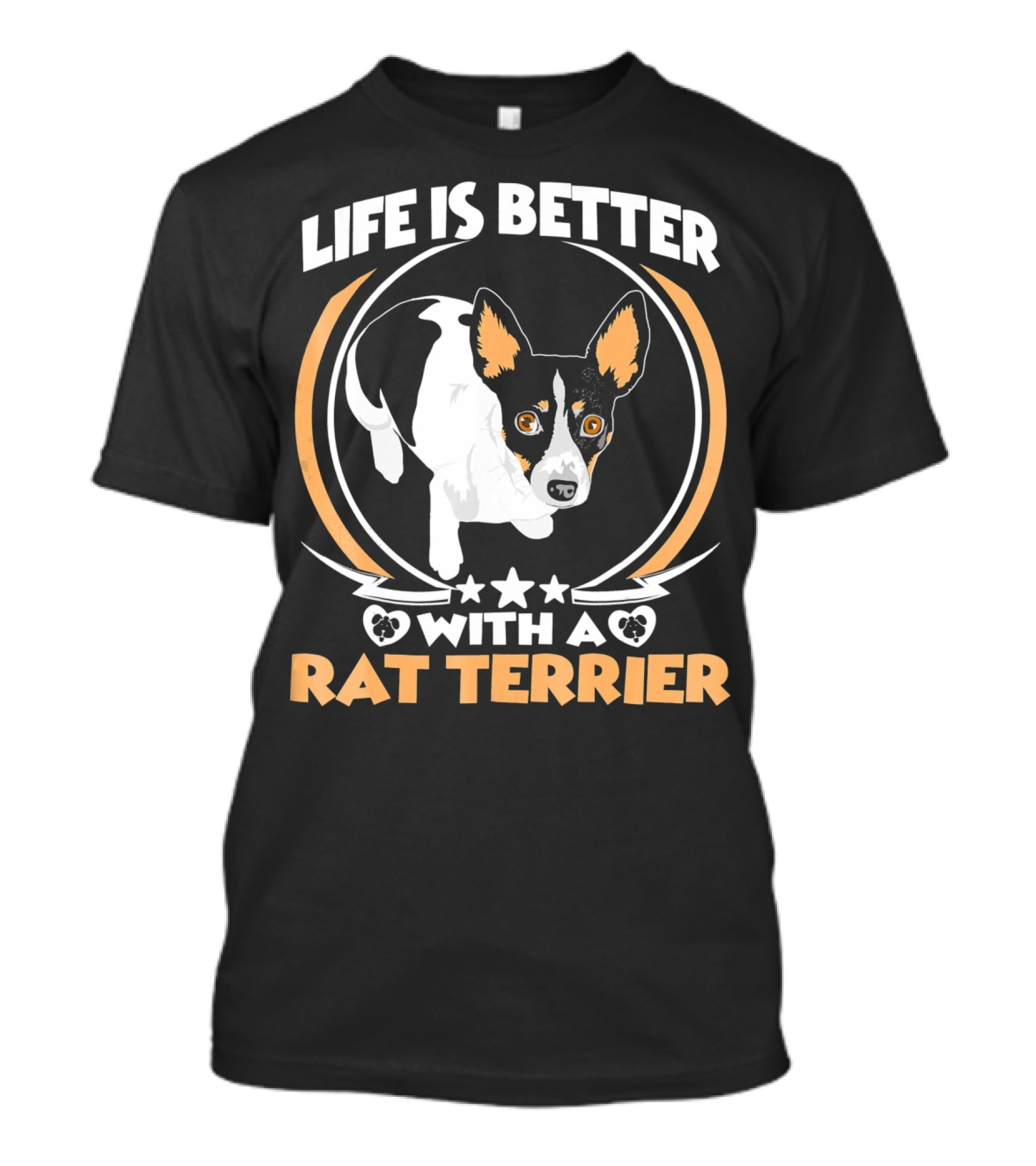 Life Is Better With A Rat Terrier Dog And Stars T-Shirt
