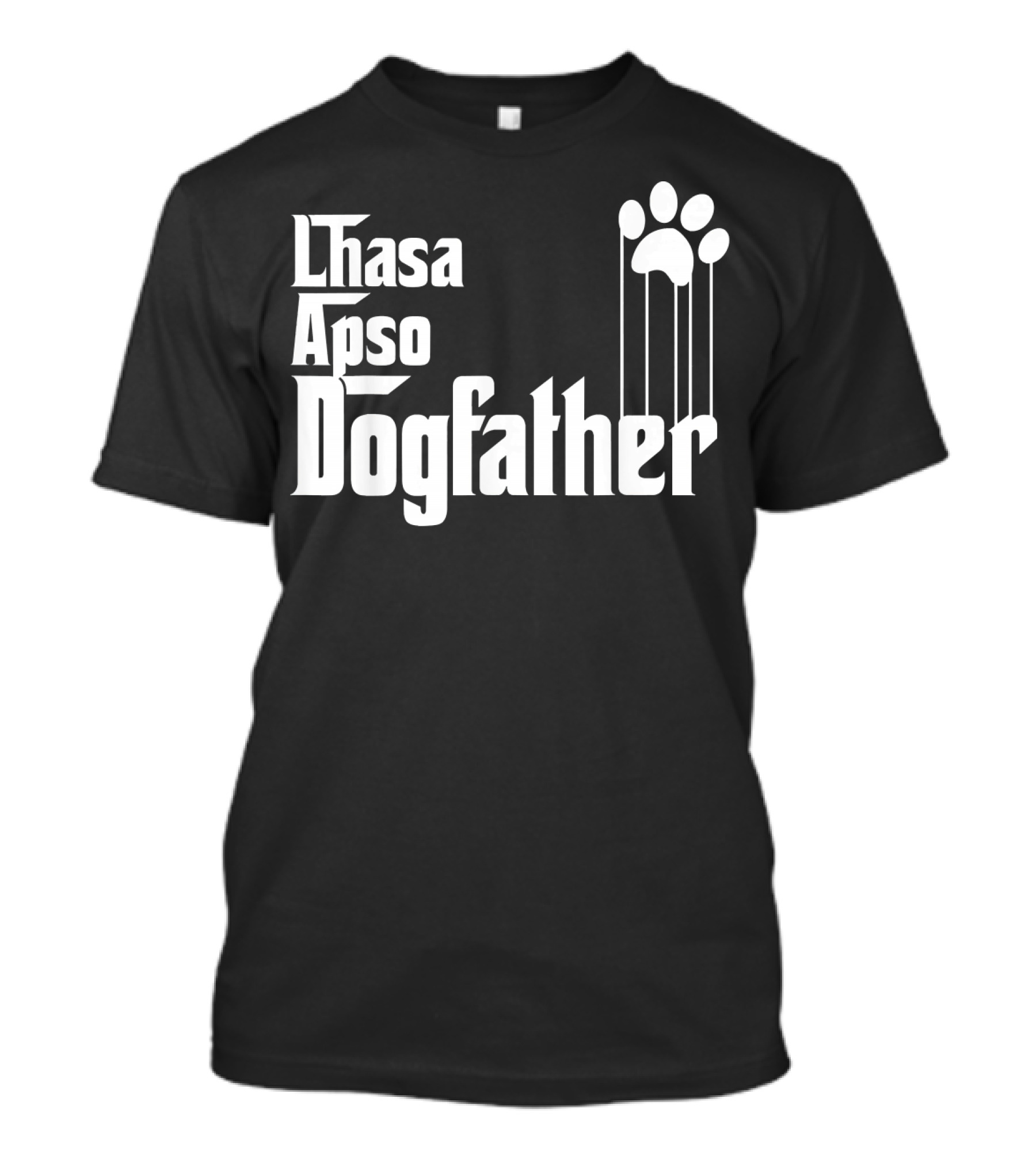 Lhasa Apso Dogfather Mens Dog Dad T-Shirt