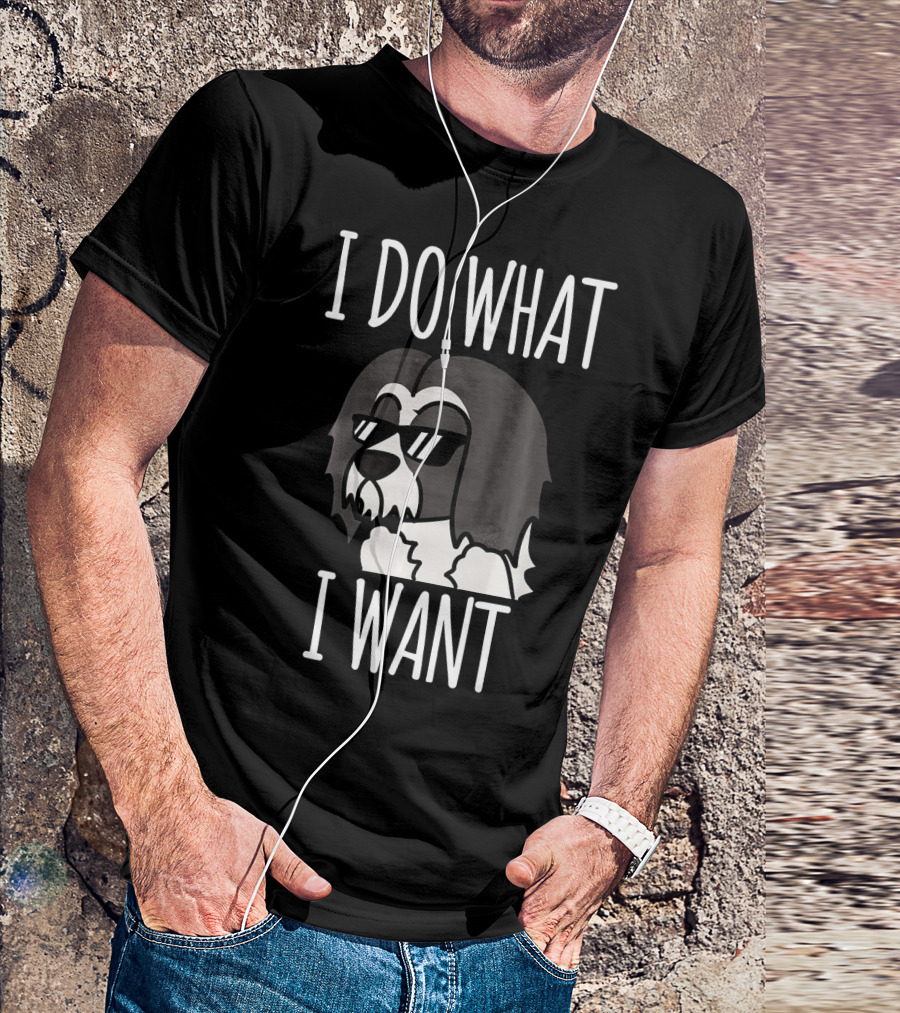Lhasa Apso I Do What I Want Sunglasses Funny Dog T-Shirt