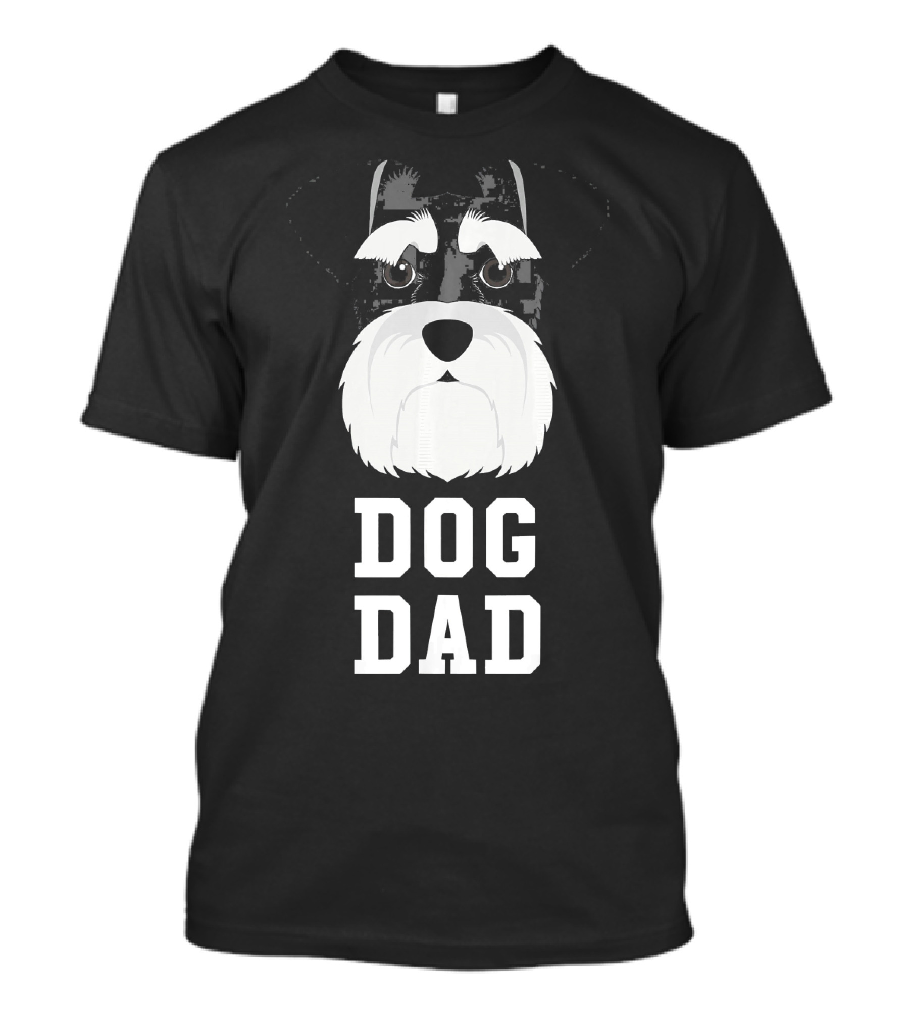 Dog Dad Schnauzer Face T-Shirt