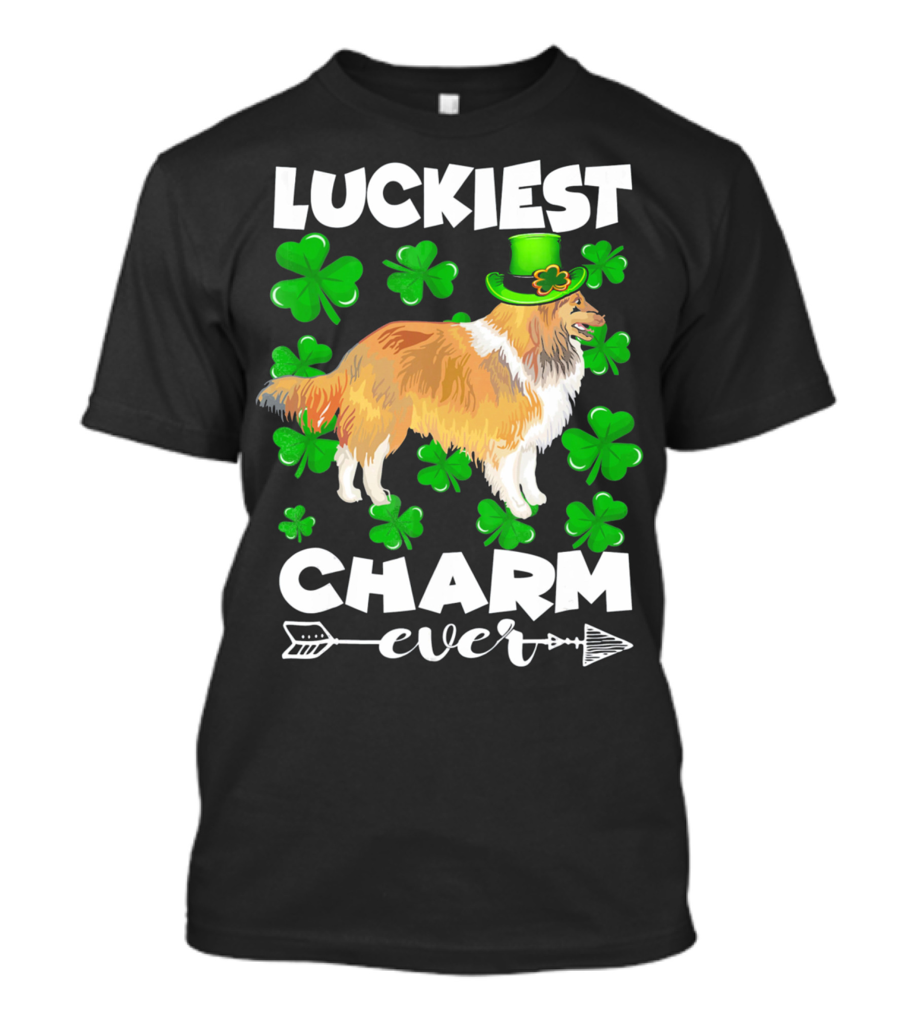 Luckiest Charm Ever Sheltie St Patricks T-Shirt