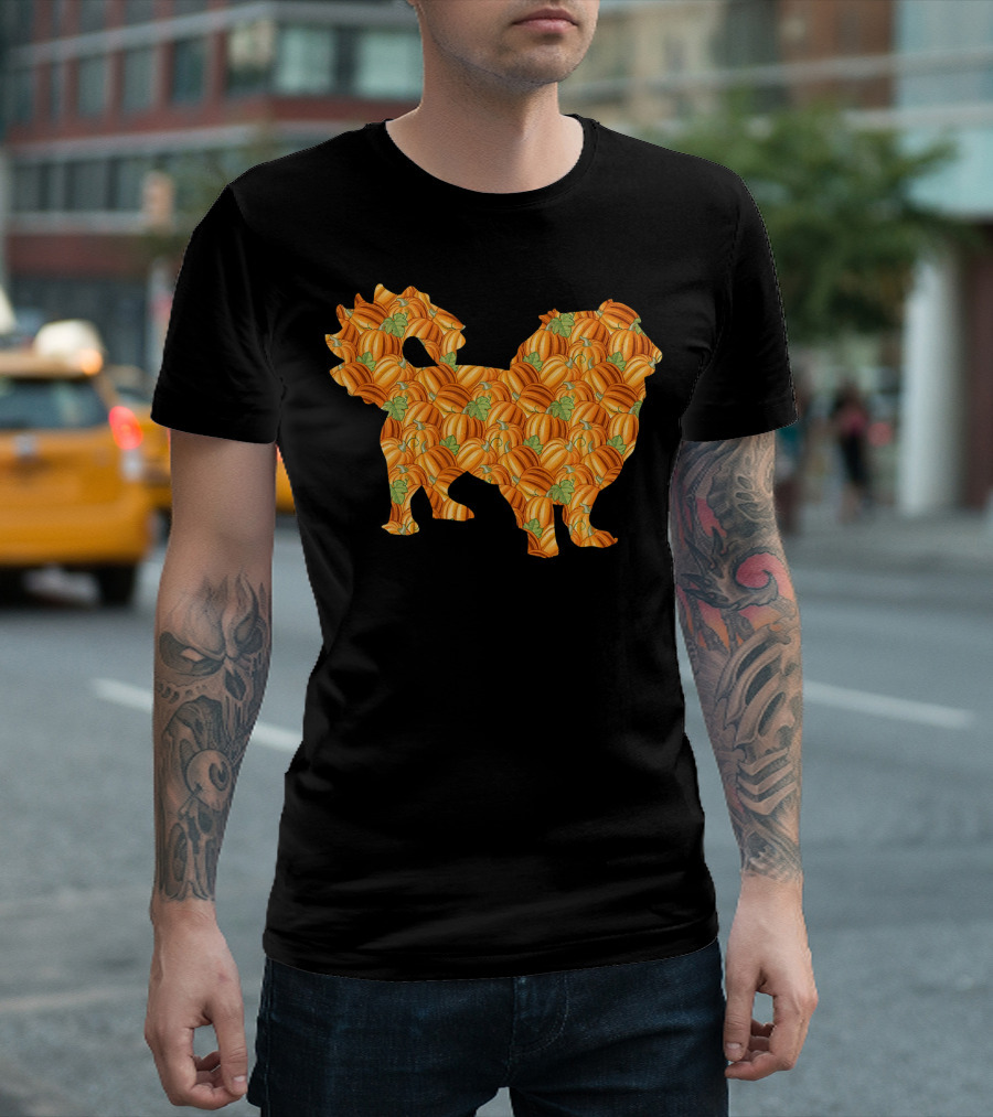 Pekingese Pumpkin Pattern Easy Halloween Costume Pelchie T-Shirt