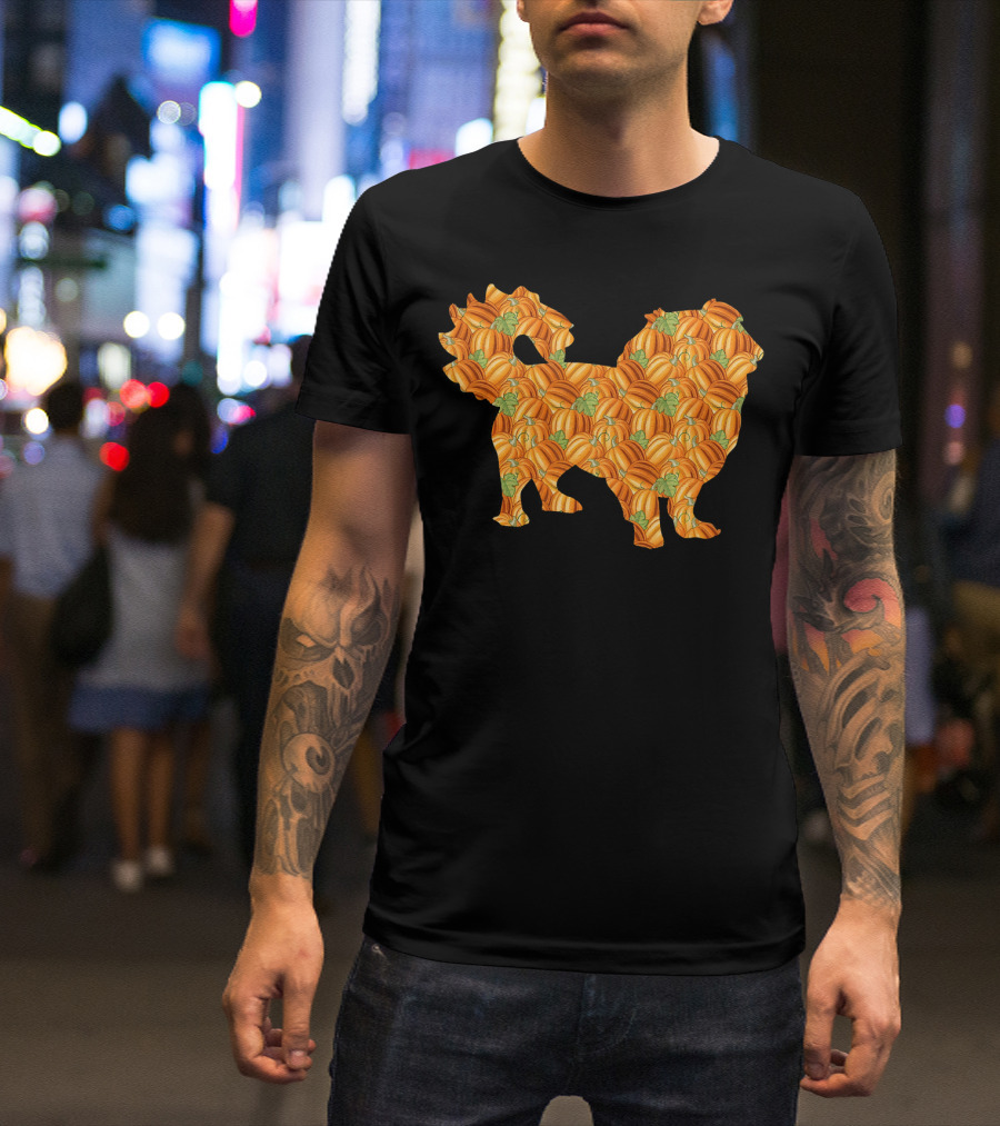 Pekingese Pumpkin Pattern Easy Halloween Costume Pelchie T-Shirt