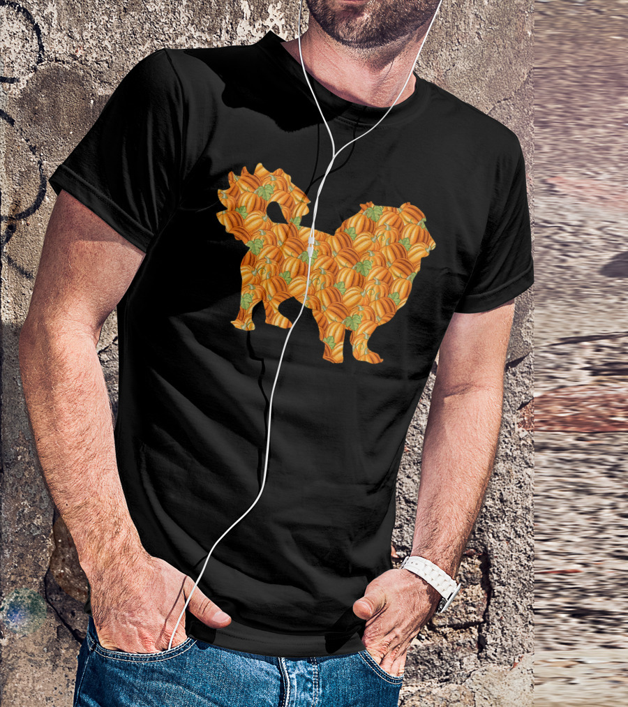 Pekingese Pumpkin Pattern Easy Halloween Costume Pelchie T-Shirt