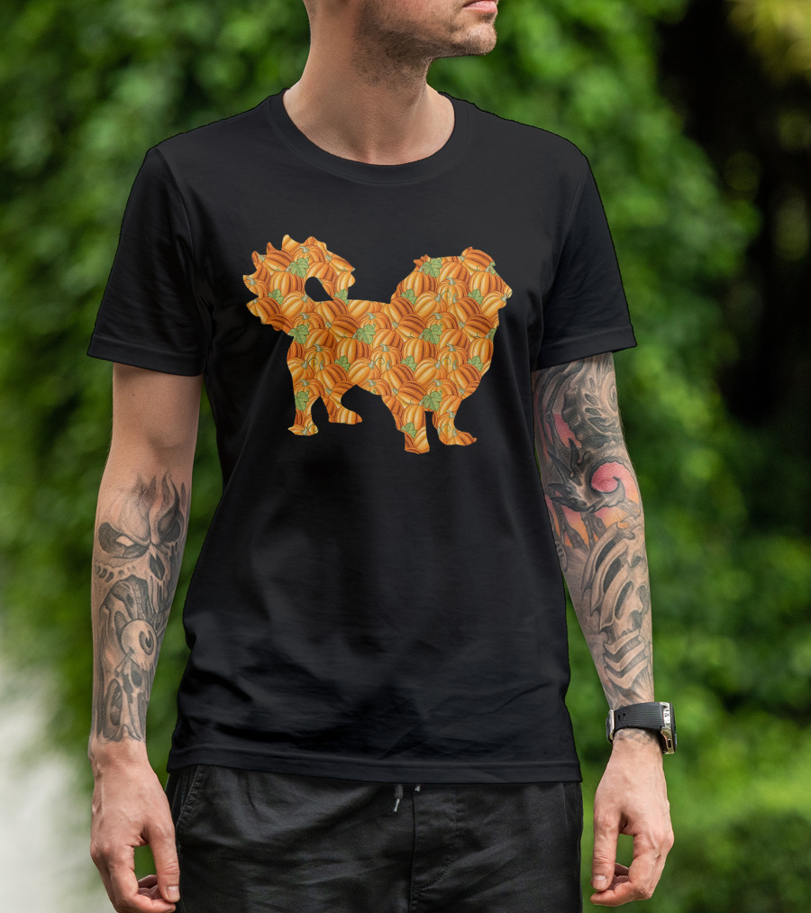 Pekingese Pumpkin Pattern Easy Halloween Costume Pelchie T-Shirt