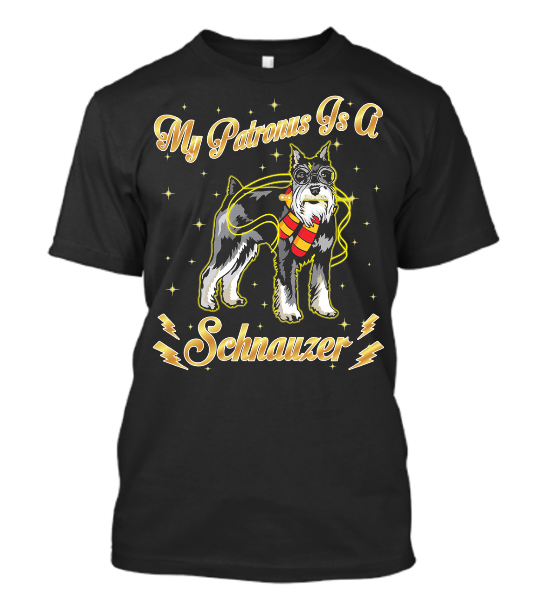 My Patronus Is A Schnauzer With Lightning Bolts And Scarf T-Shirt