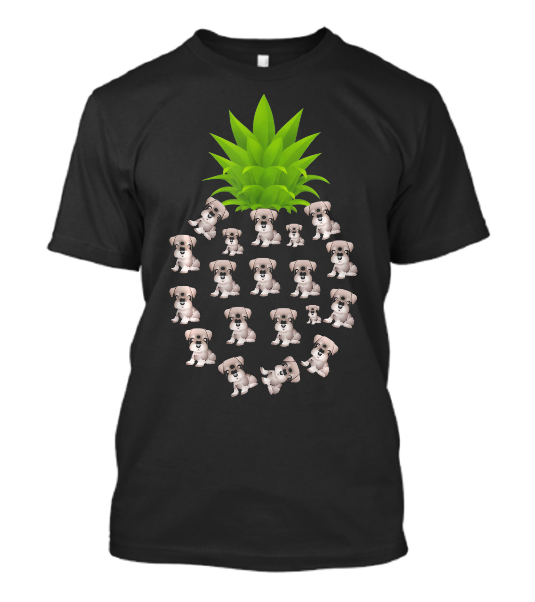 Pineapple Mini Schnauzer Birthday Puppies T-Shirt