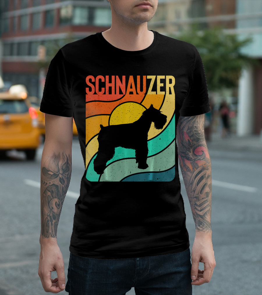 Schnauzer Vintage Retro Dog T-Shirt