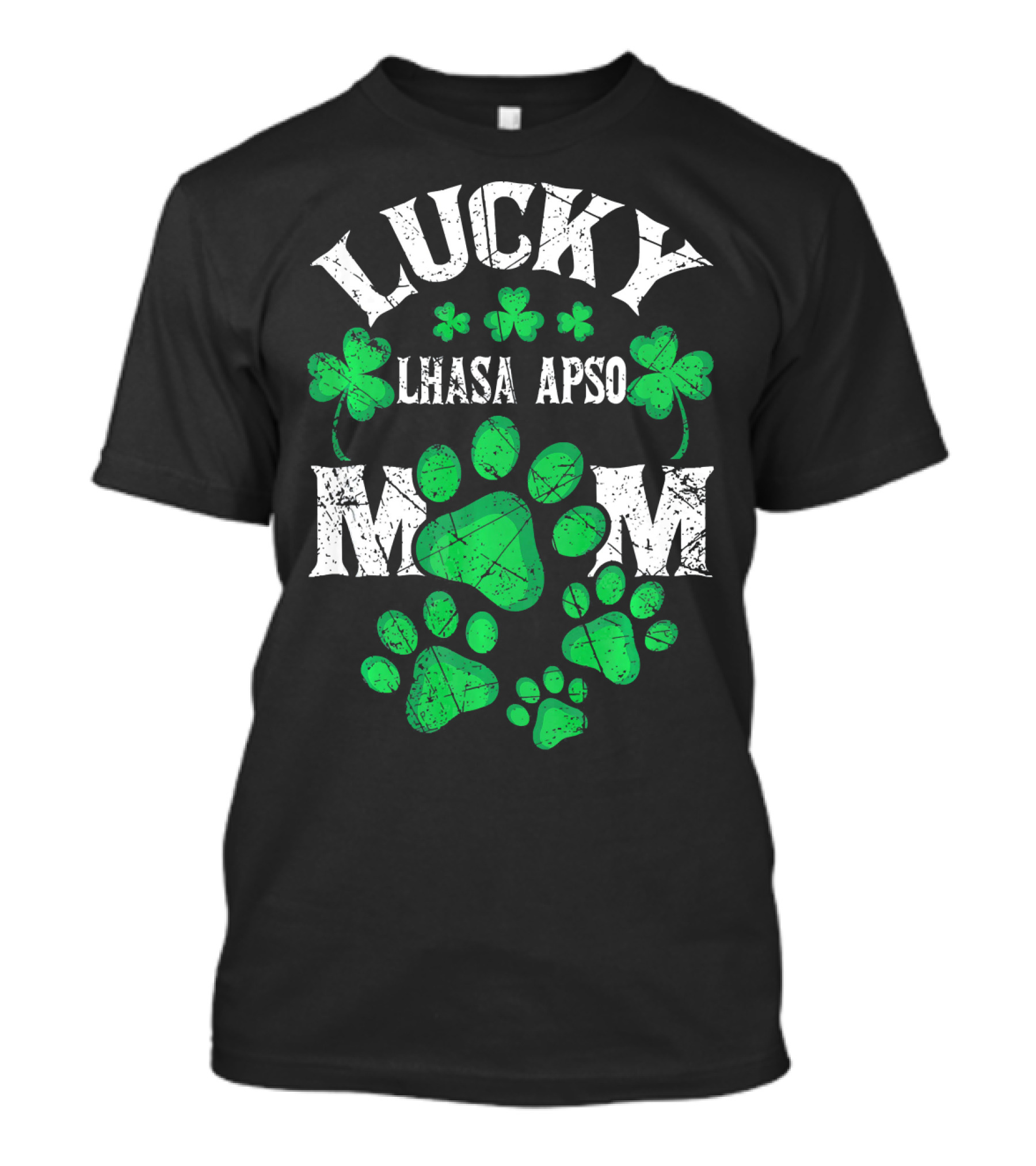 Lucky Lhasa Apso Mom St Patricks Day T-Shirt