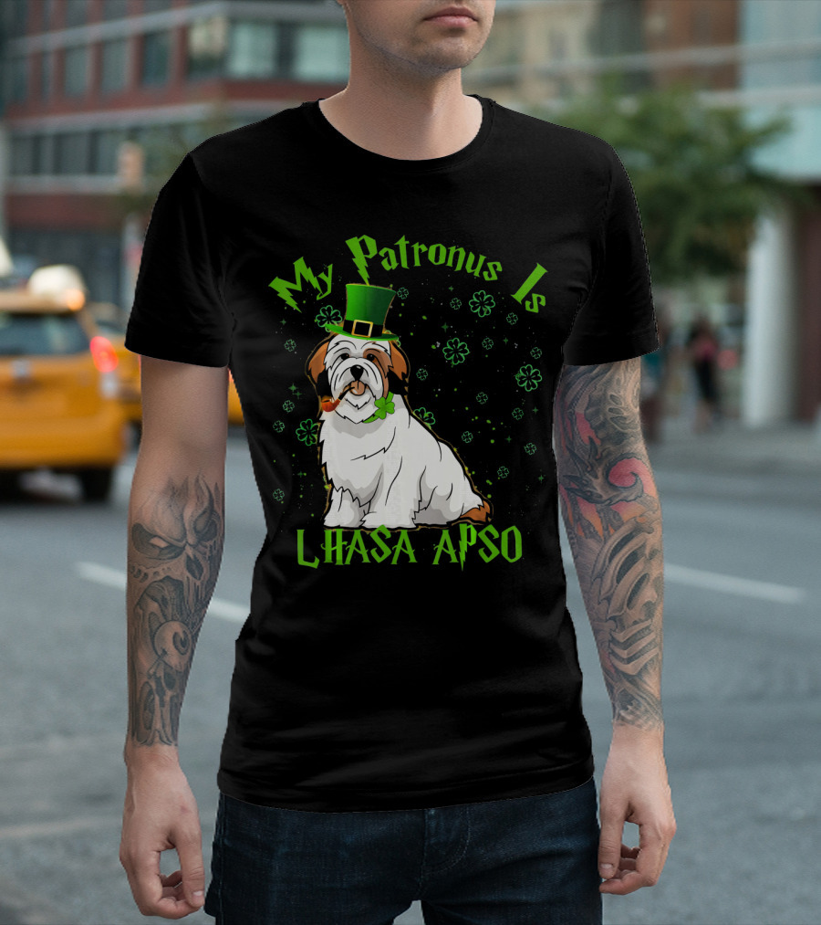 My Patronus Is Lhasa Apso St Patricks Day Dog T-Shirt