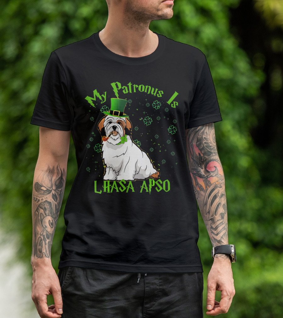 My Patronus Is Lhasa Apso St Patricks Day Dog T-Shirt