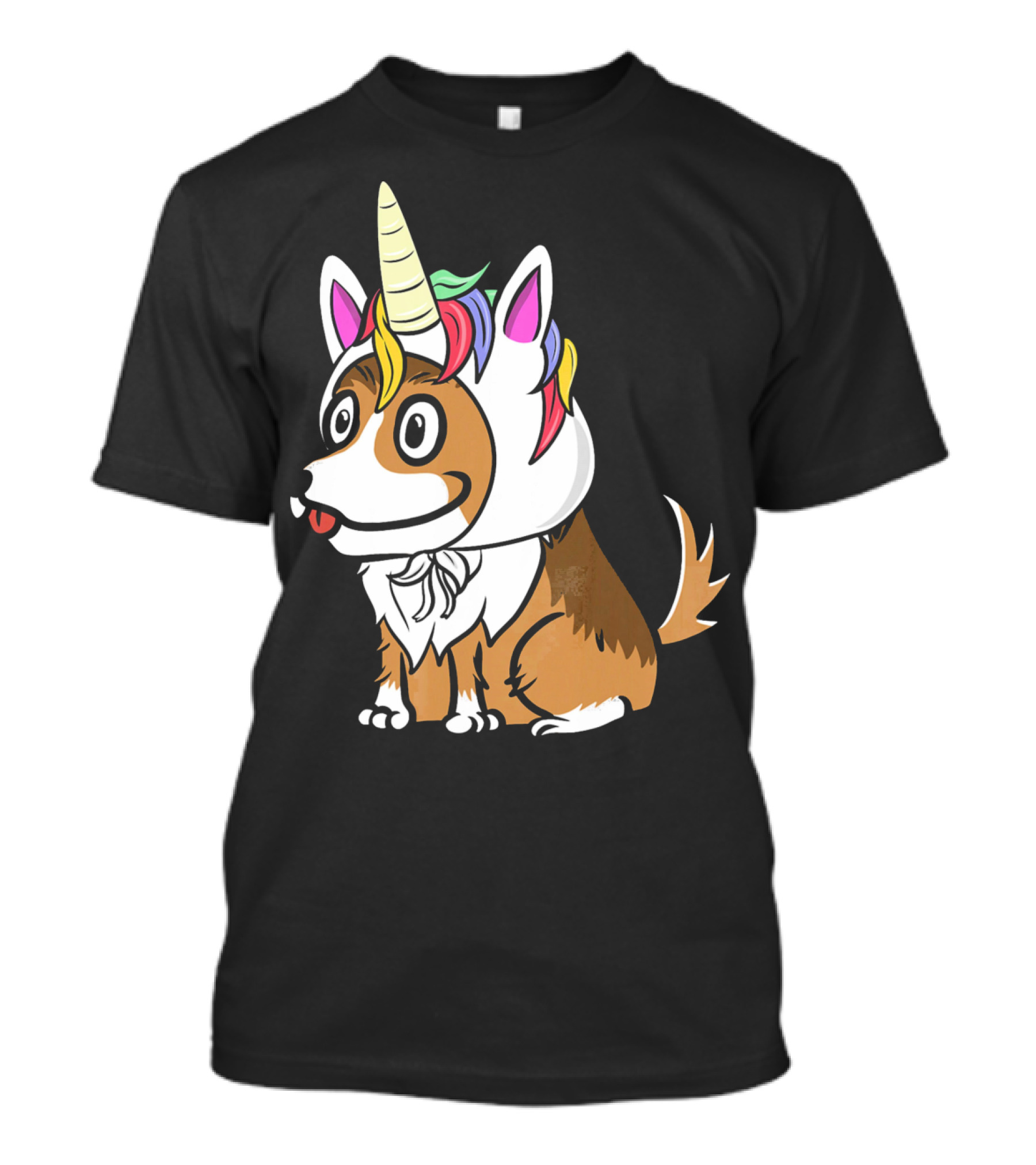 Shetland Sheepdog Wearing Colorful Unicorn Hat T-Shirt
