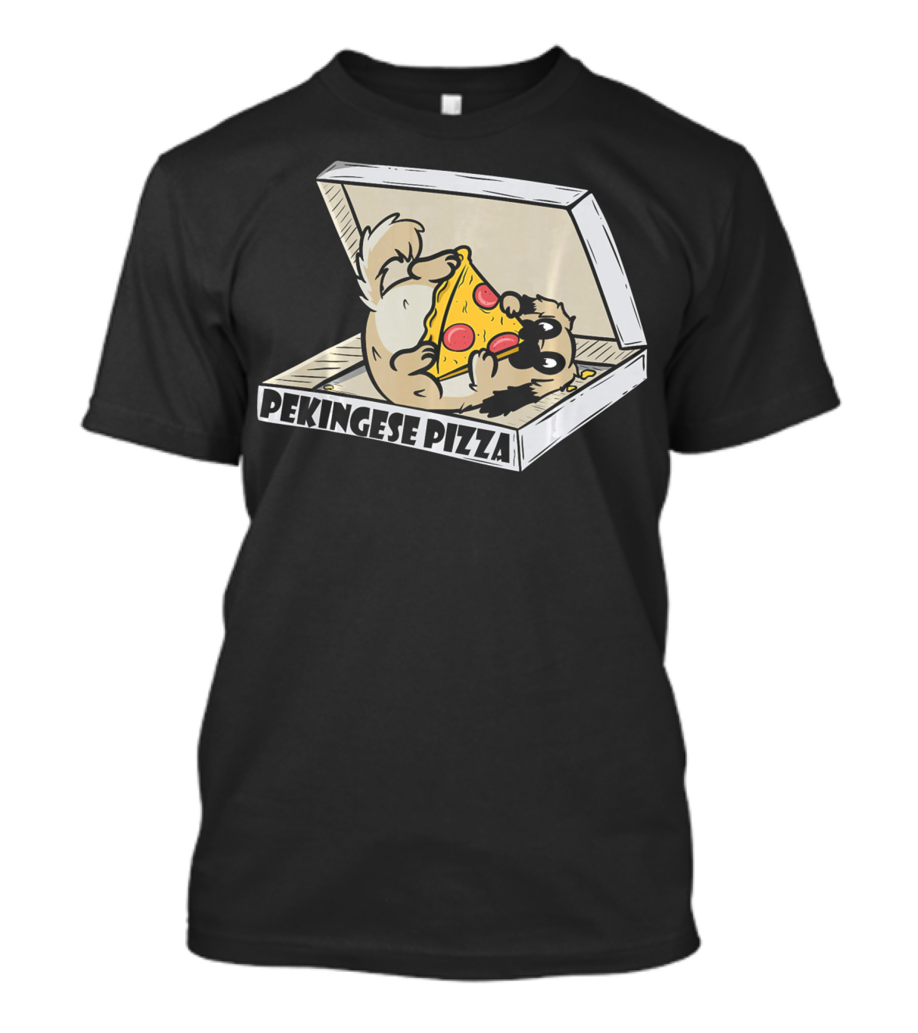 Pekingese Pizza Lover Funny Dog In Box T-Shirt