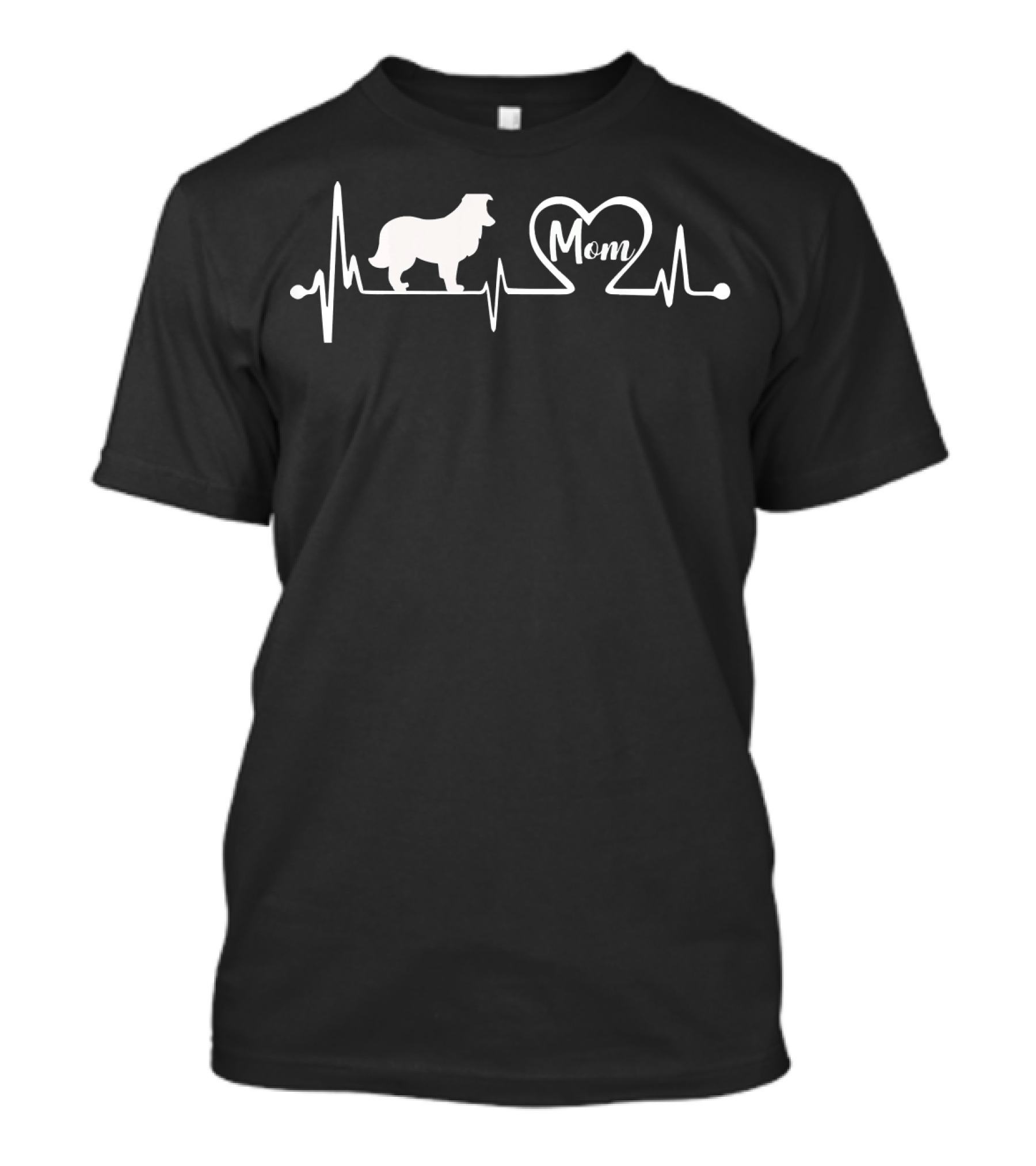 Mom Heartbeat Sheltie Dog Mother's Day T-Shirt