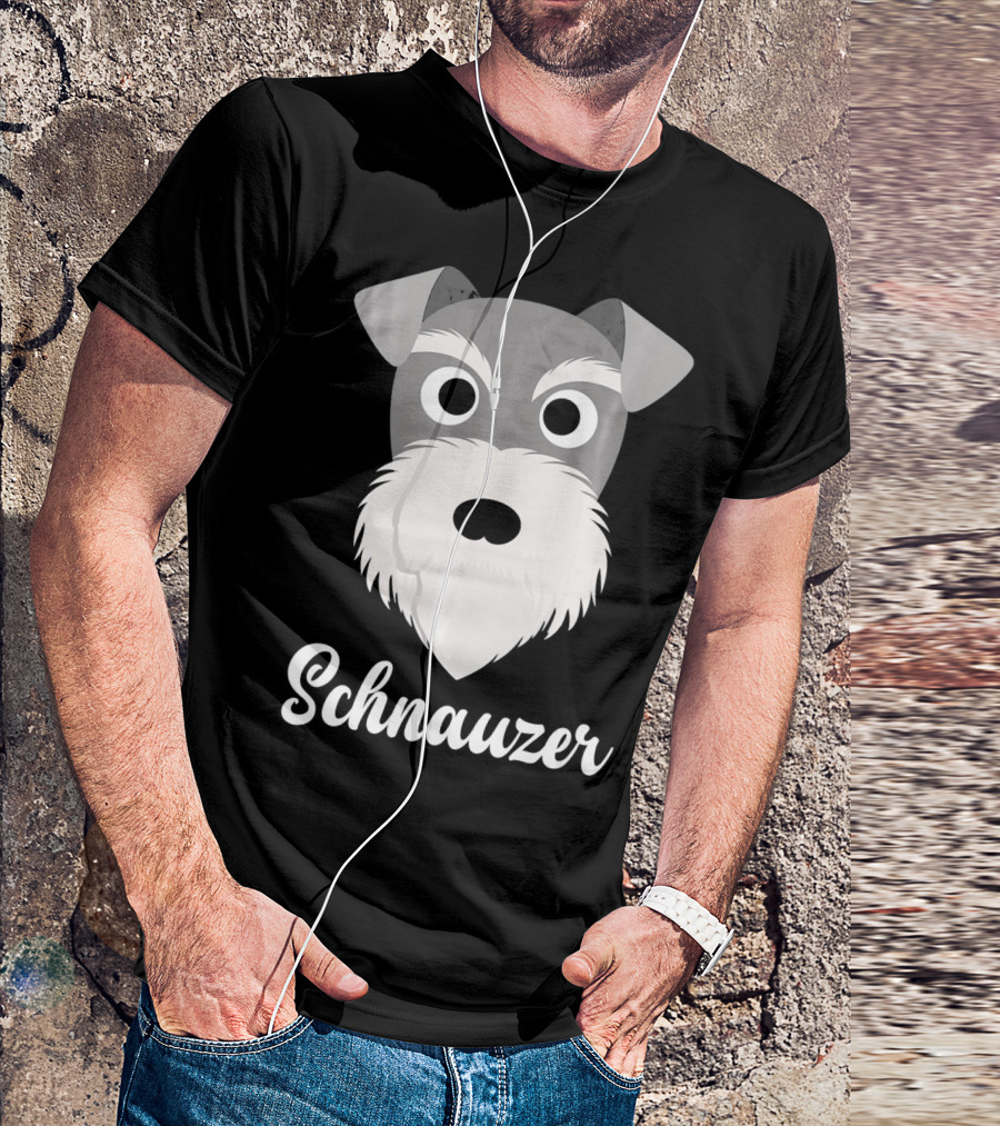 Schnauzer Miniature Schnauzer Dog Face T-Shirt