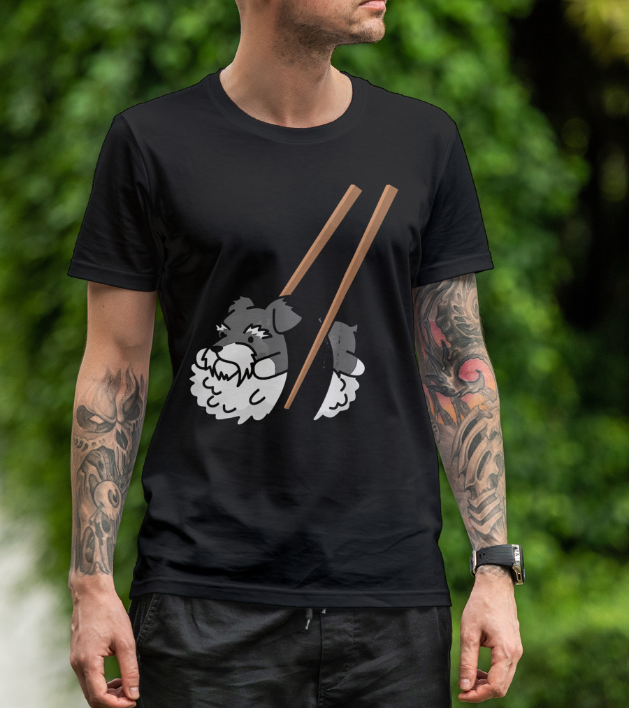 Schnauzer Sushi Cute Dog Humor T-Shirt