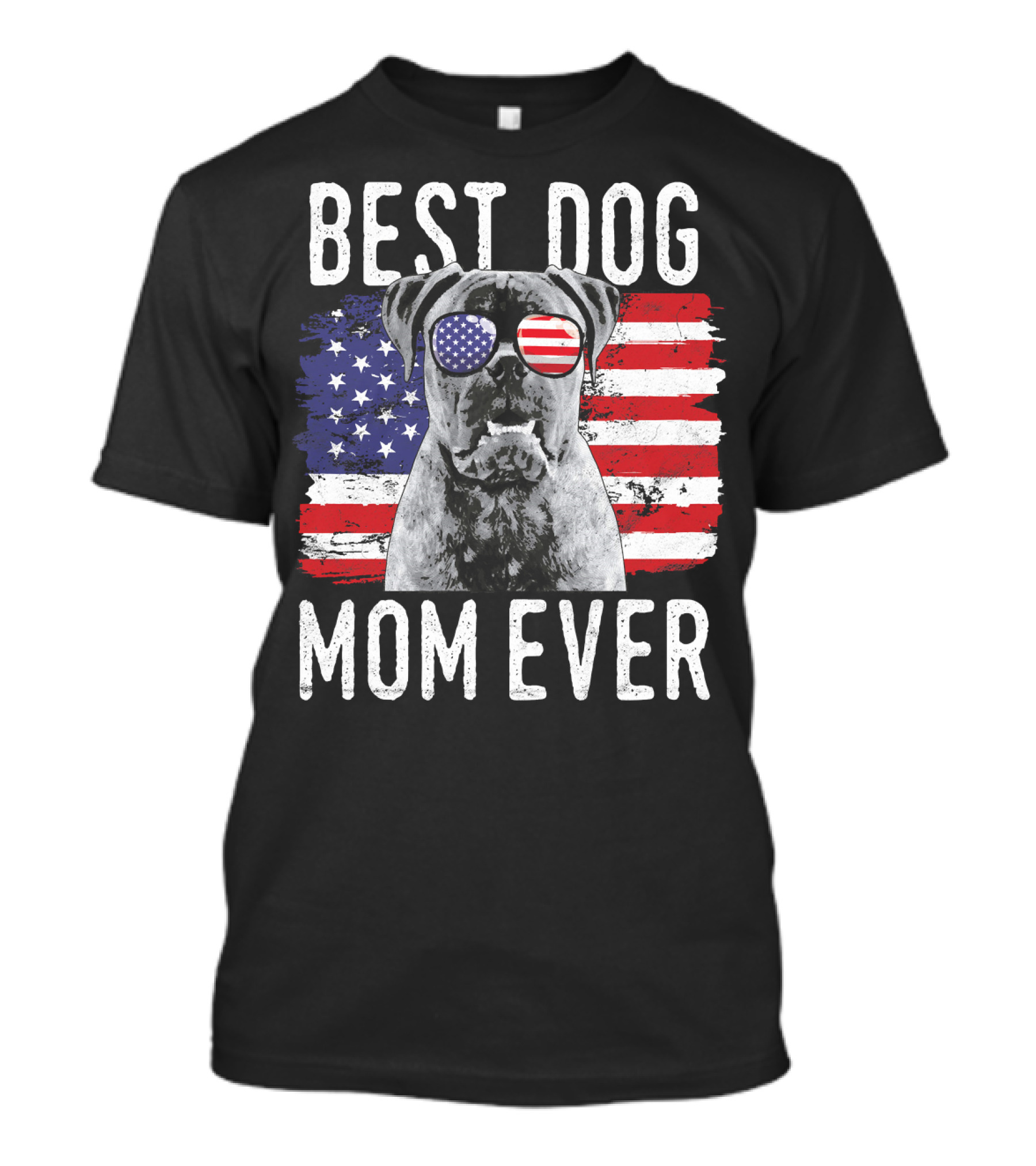 Best Dog Mom Ever American Flag Bullmastiff T-Shirt
