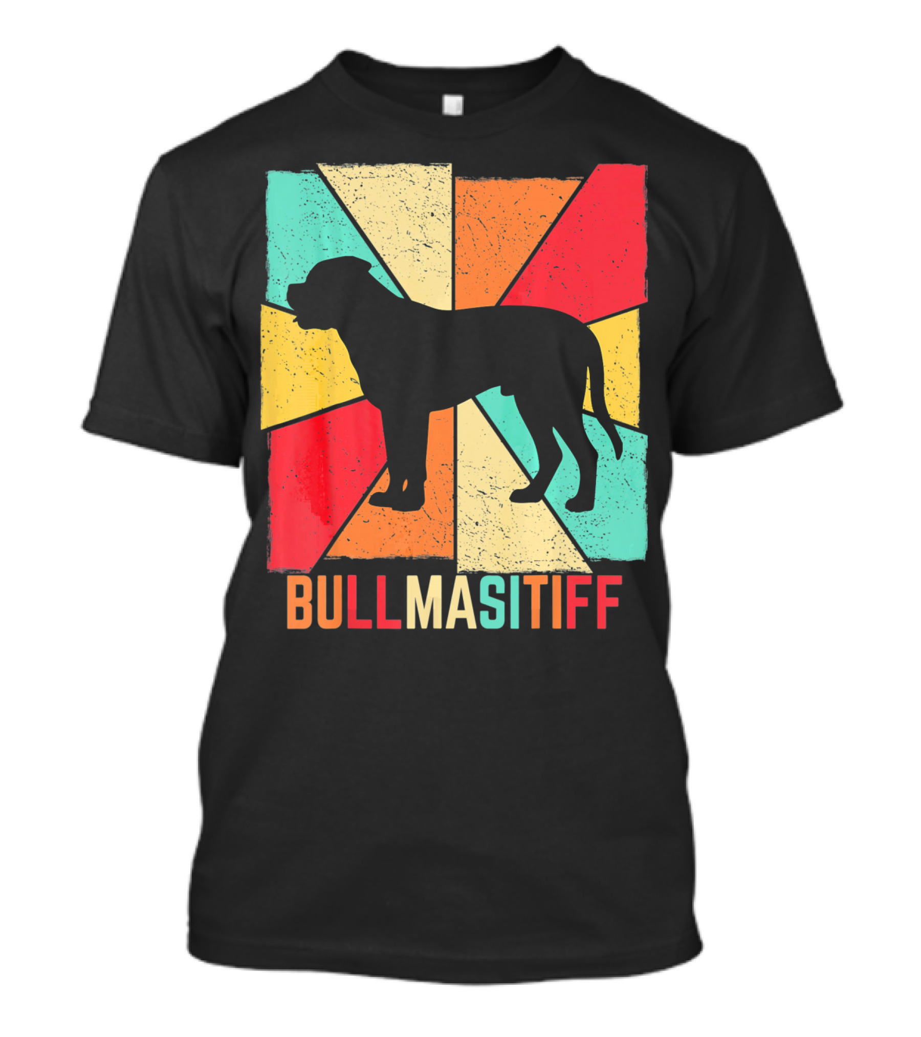 Vintage Retro Love Best Bullmastiff Dog T-Shirt