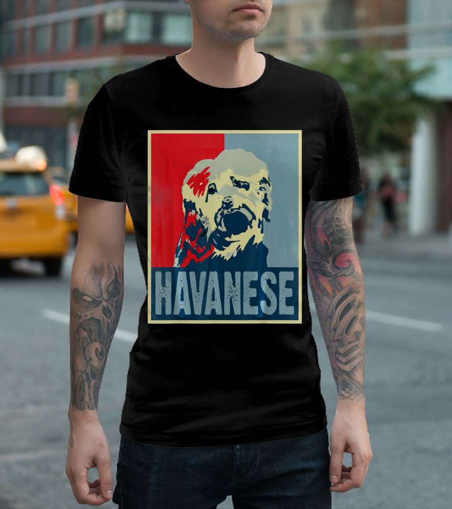 Vintage Retro Havanese Dog Pop T-Shirt