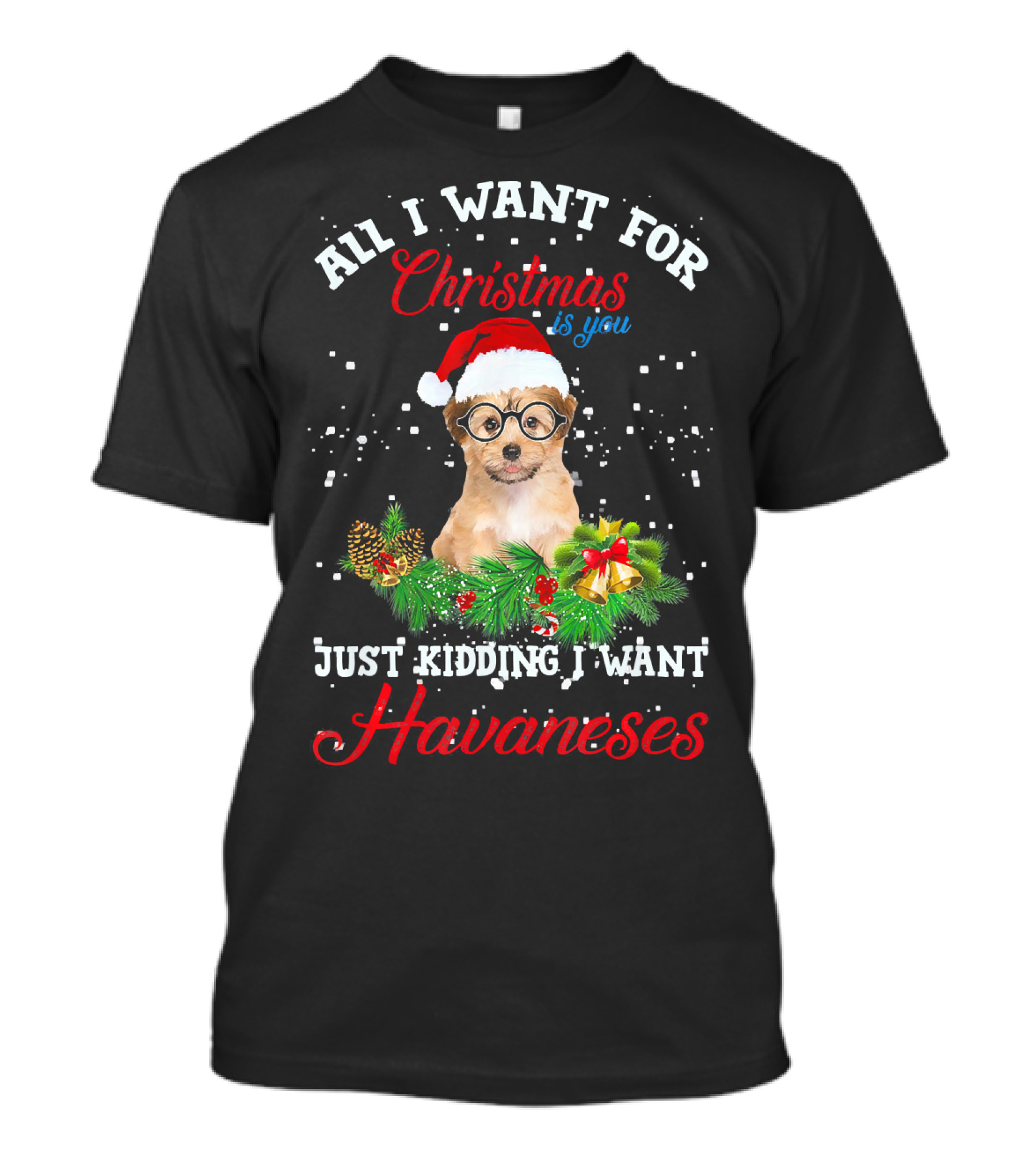 All I Want For Christmas Is You Just Kidding I Want Havaneses T-Shirt