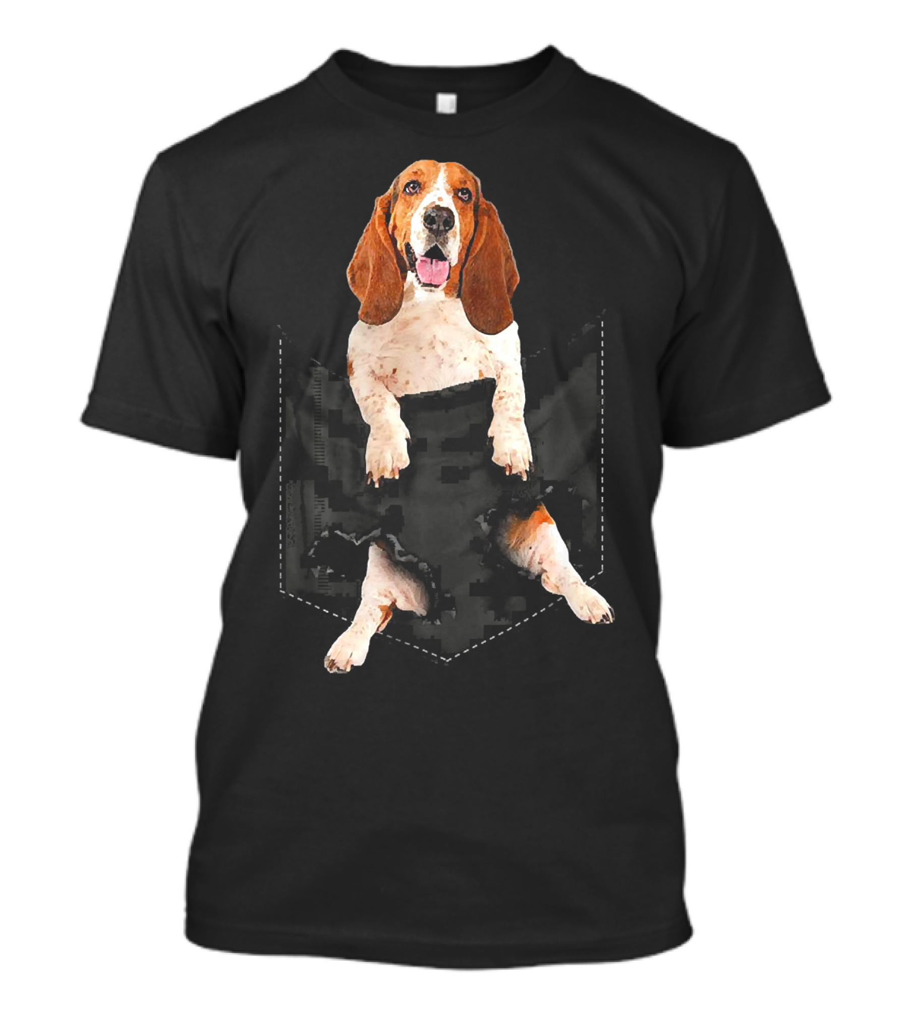 Basset Hound Pocket Mid T-Shirt