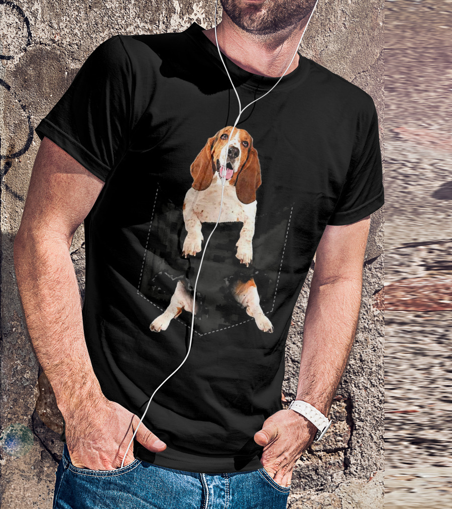 Basset Hound Pocket Mid T-Shirt