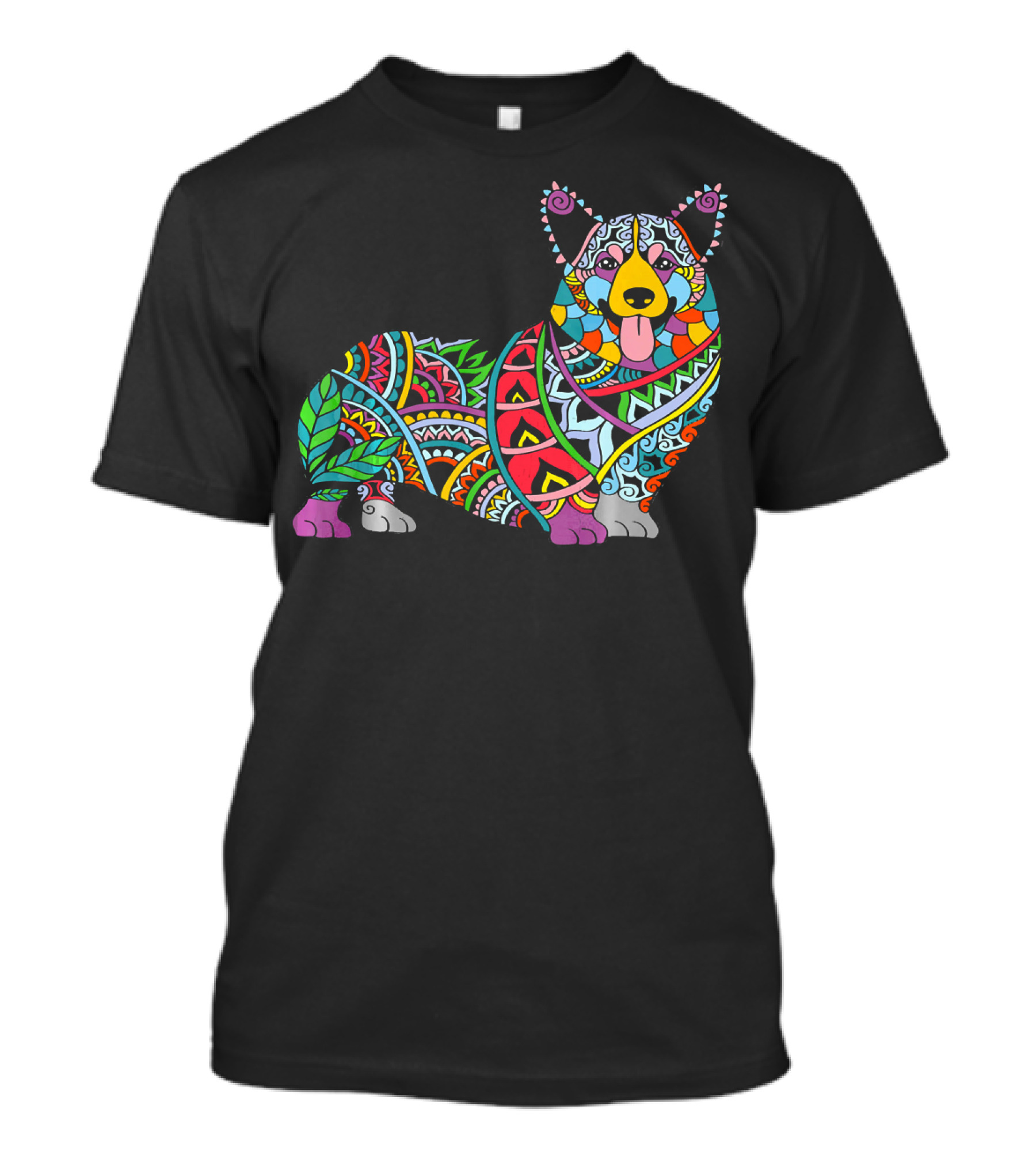Corgi Lovers Vibrant Colorful T-Shirt