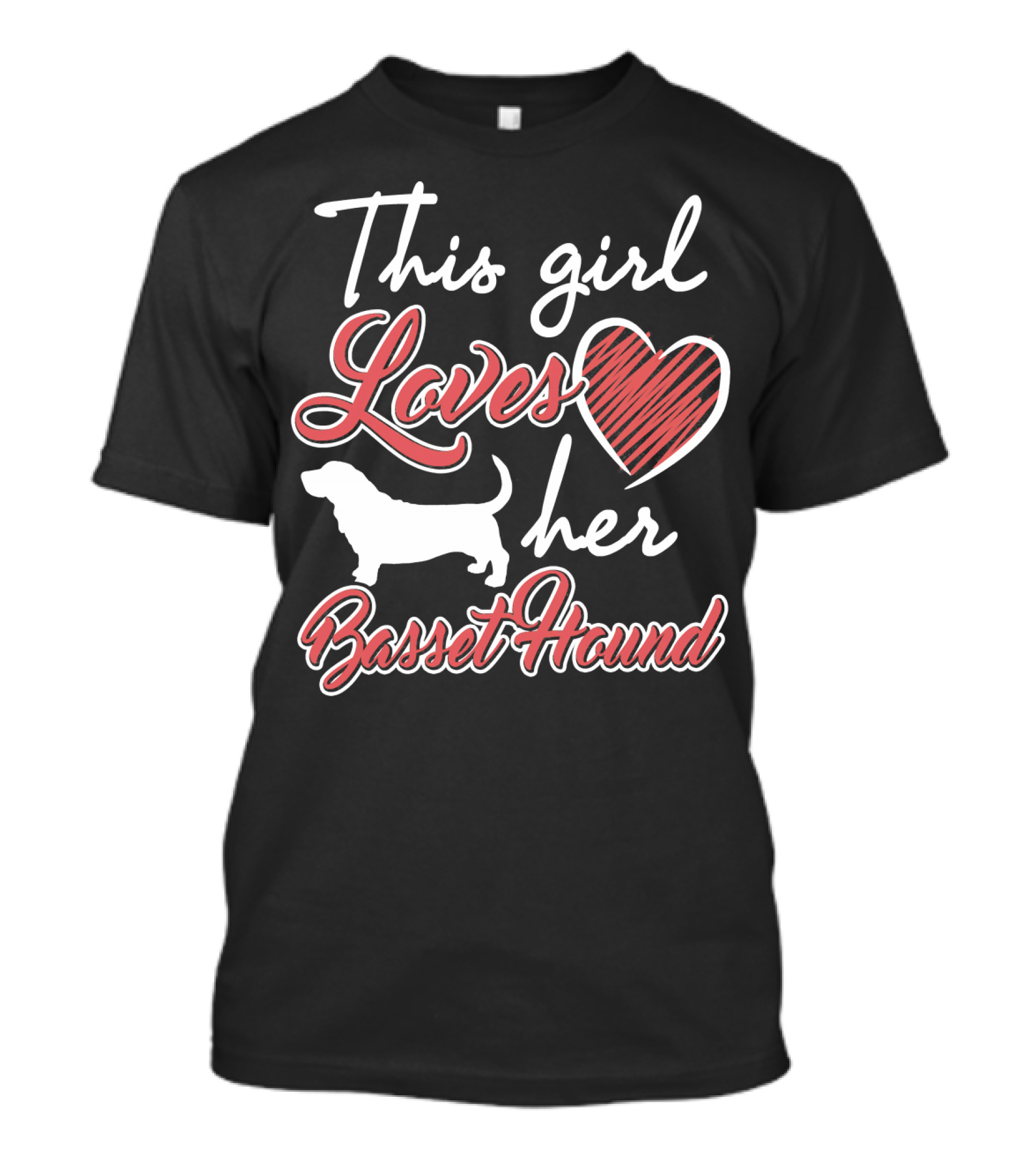 This Girl Loves Basset Hound Heart T-Shirt
