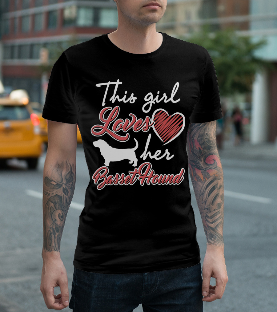 This Girl Loves Basset Hound Heart T-Shirt