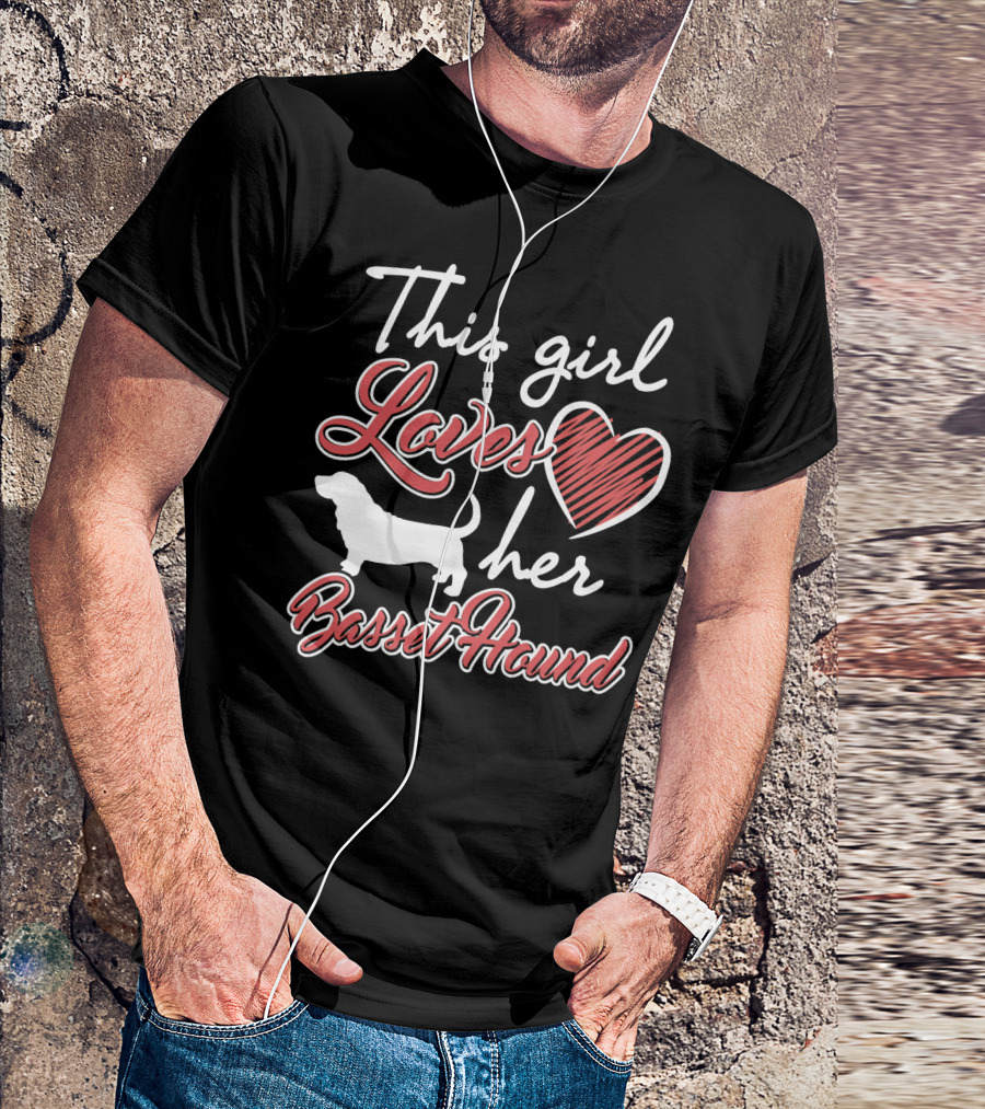 This Girl Loves Basset Hound Heart T-Shirt