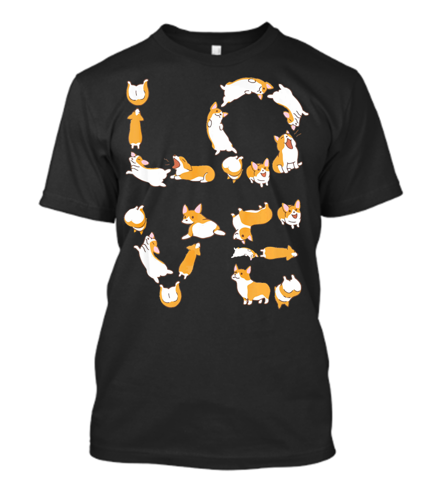 Corgi Alphabet Cuteness Spells Love With Adorable Corgi Love T-Shirt