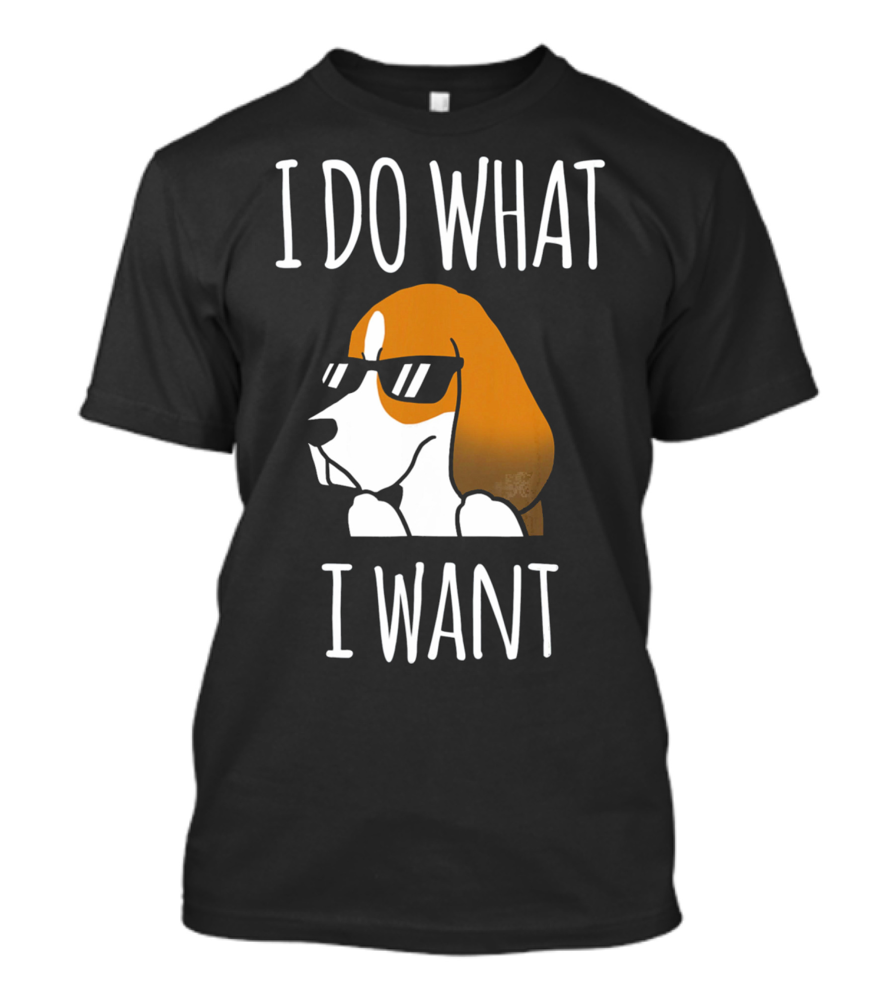 I Do What I Want Basset Hound Wearing Sunglasses T-Shirt