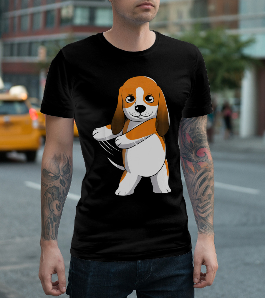 Basset Hound Floss Dance Flossing Cute Cartoon T-Shirt