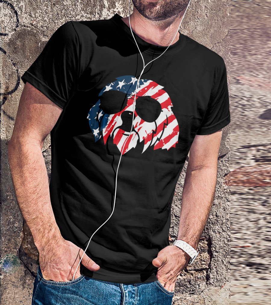 Havanese Dog With American Flag Sunglasses For 4th Of July T-Shirt