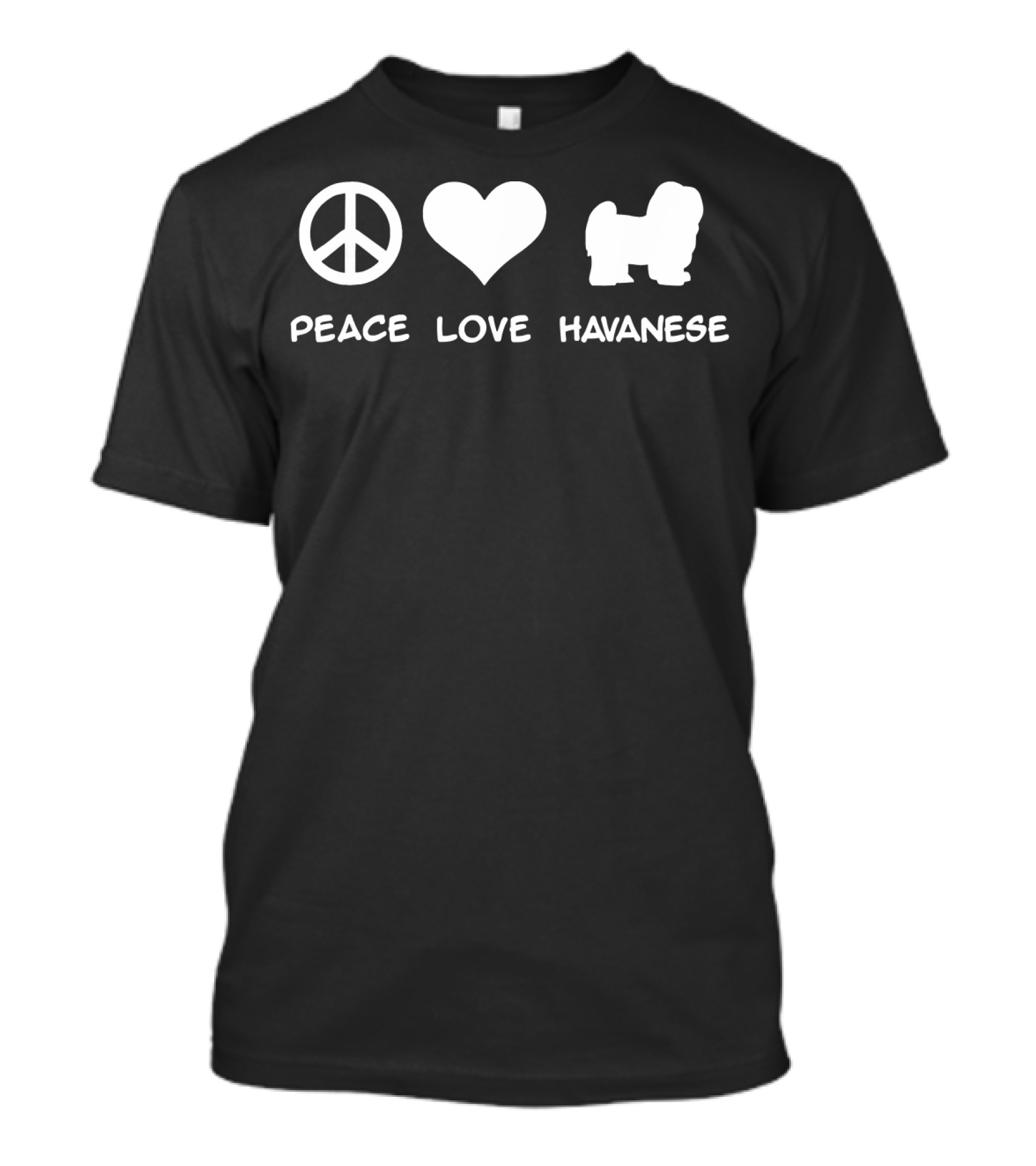 Peace Love Havanese Icons Emblems T-Shirt