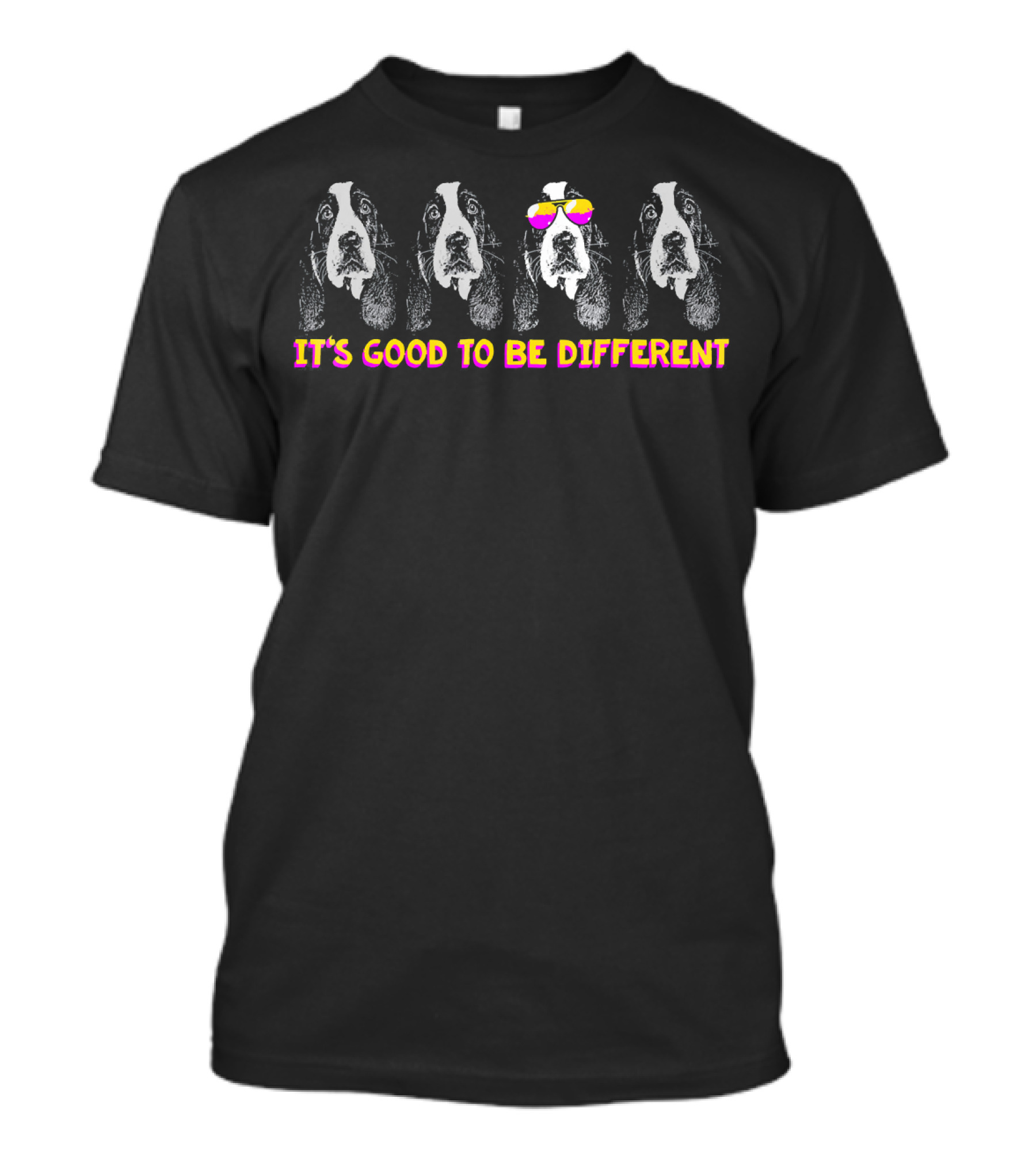 It's Good To Be Different Basset Hound In Sunglasses T-Shirt
